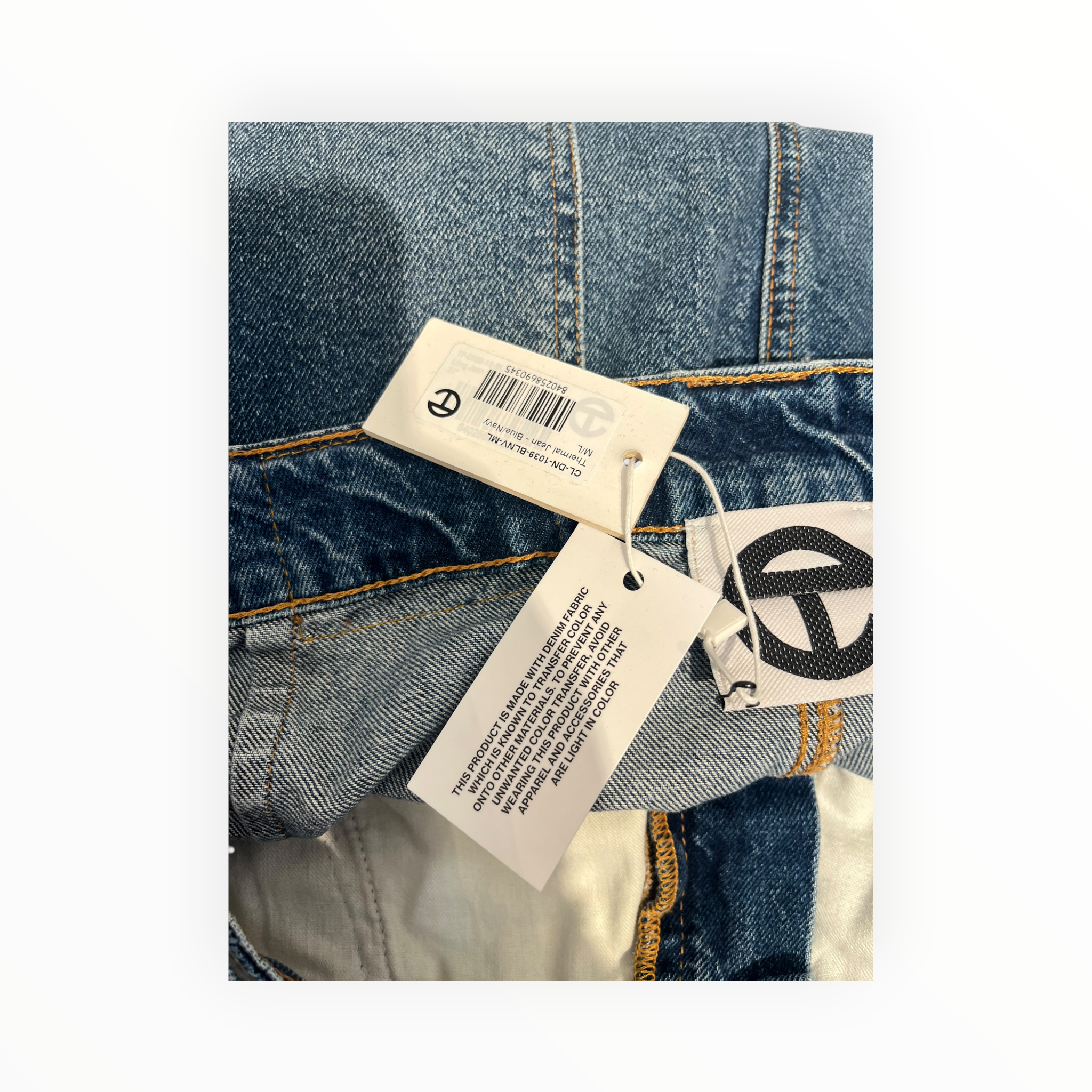 Telfar/Pants/L/Cotton/BLU/half denim hal sweatpant drpcr view 5