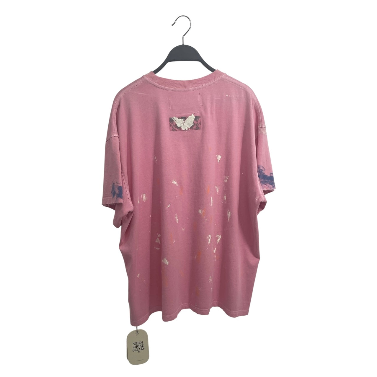 WHEN SMOKE CLEARS/T-Shirt/L/Cotton/PNK/Graphic/PAINTED THRASHED TEE view 2