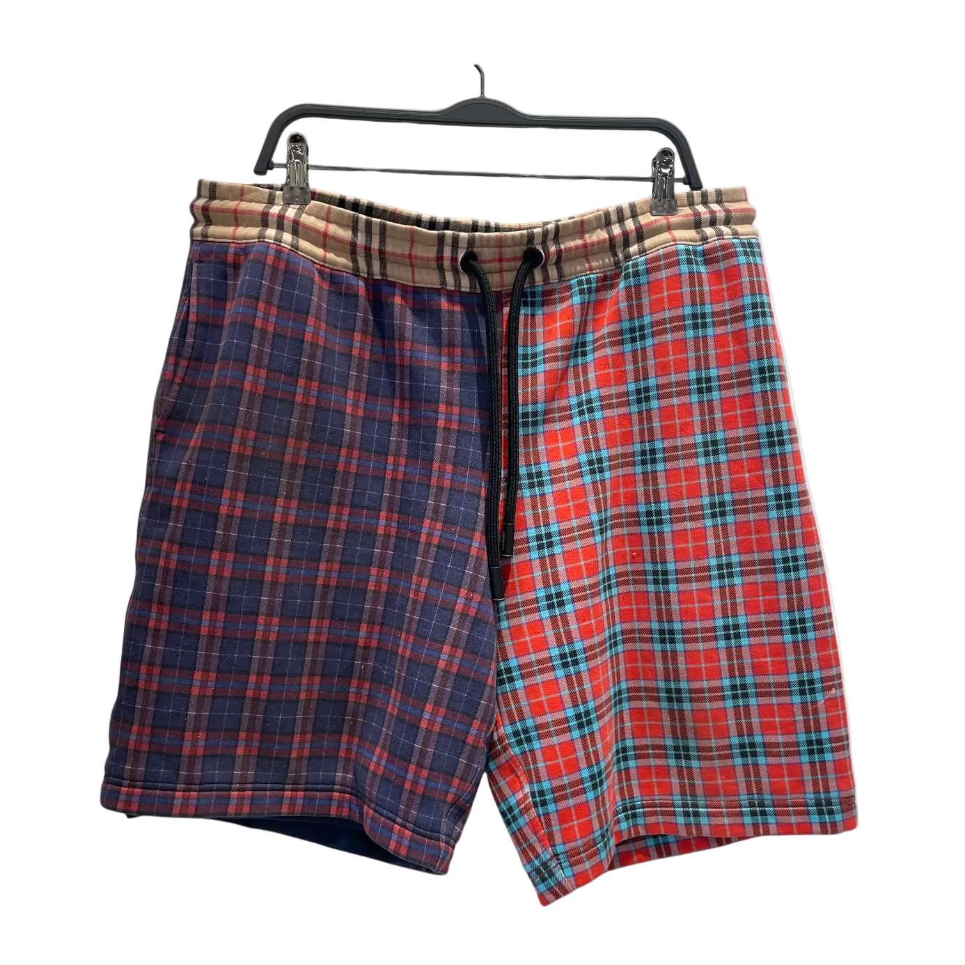 BURBERRY/Shorts/XL/Cotton/MLT/Plaid/Patchwork Check Drawcord Short view 1