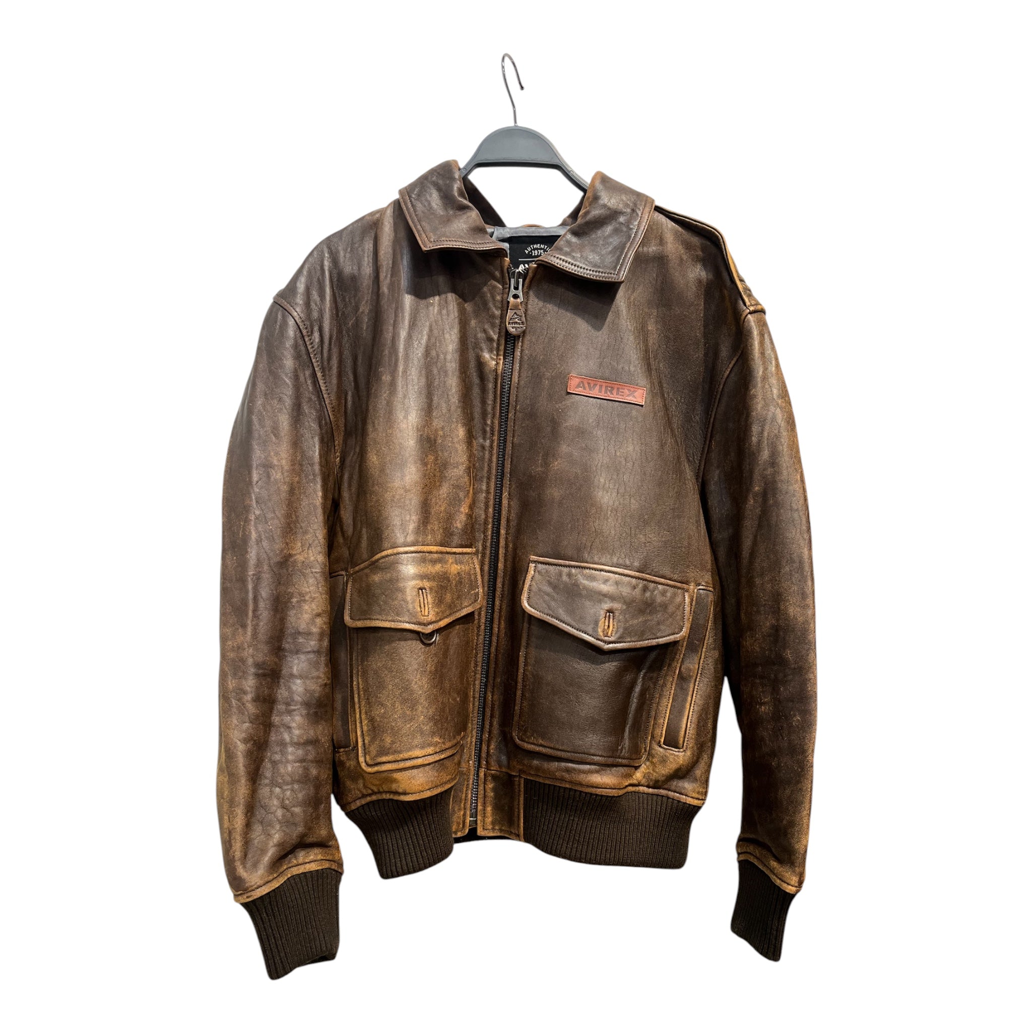 AVIREX/Leather Jkt/XL/Leather/BRW/military ww2 back hit view 1