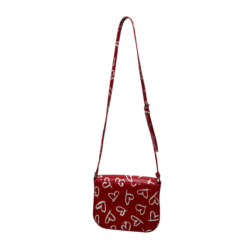 kate spade new york/Cross Body Bag/All Over Print/Leather/RED/Leather Lipstick Hearts