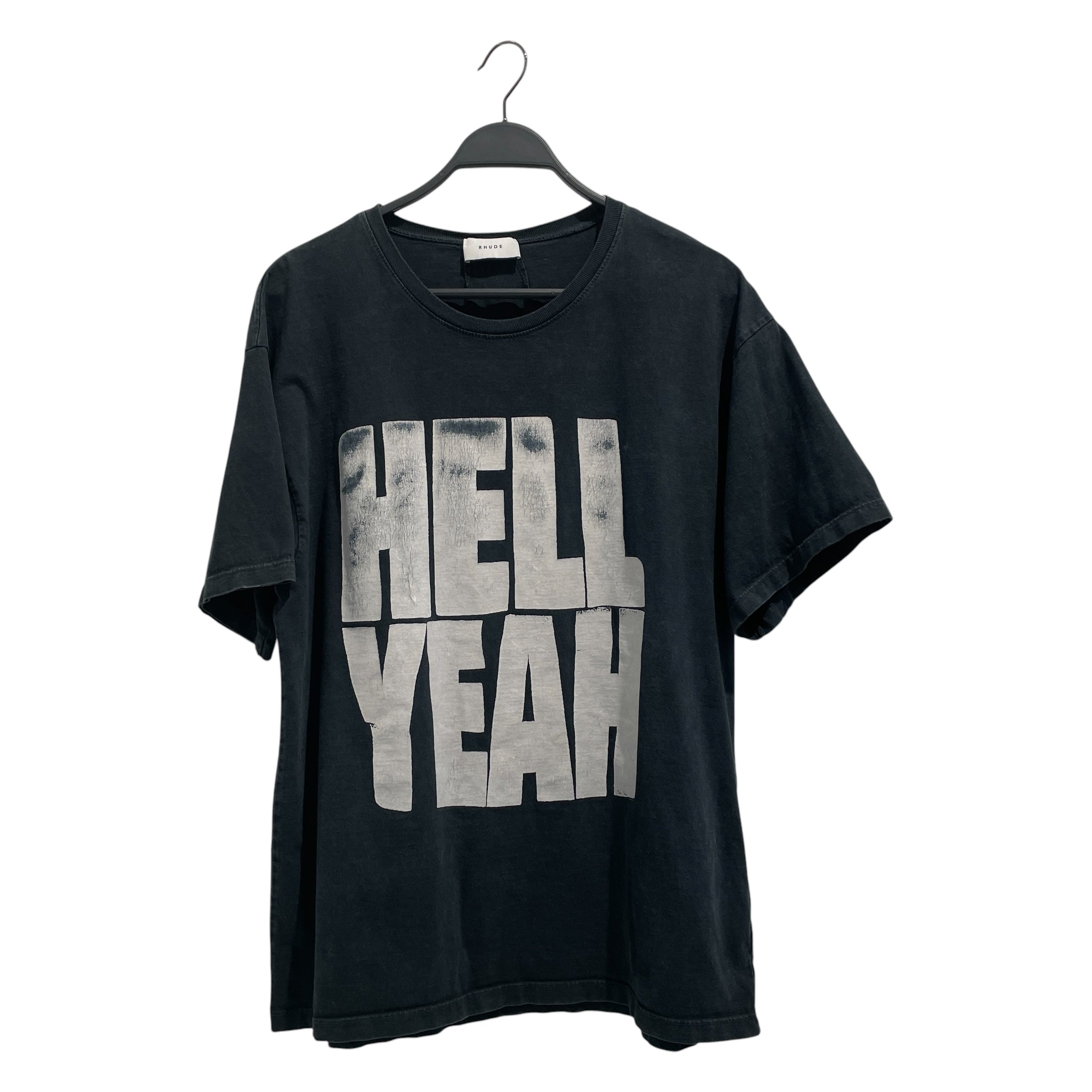 RHUDE/T-Shirt/M/Cotton/BLK/Graphic/Hell Yeah Logo Shirt view 1