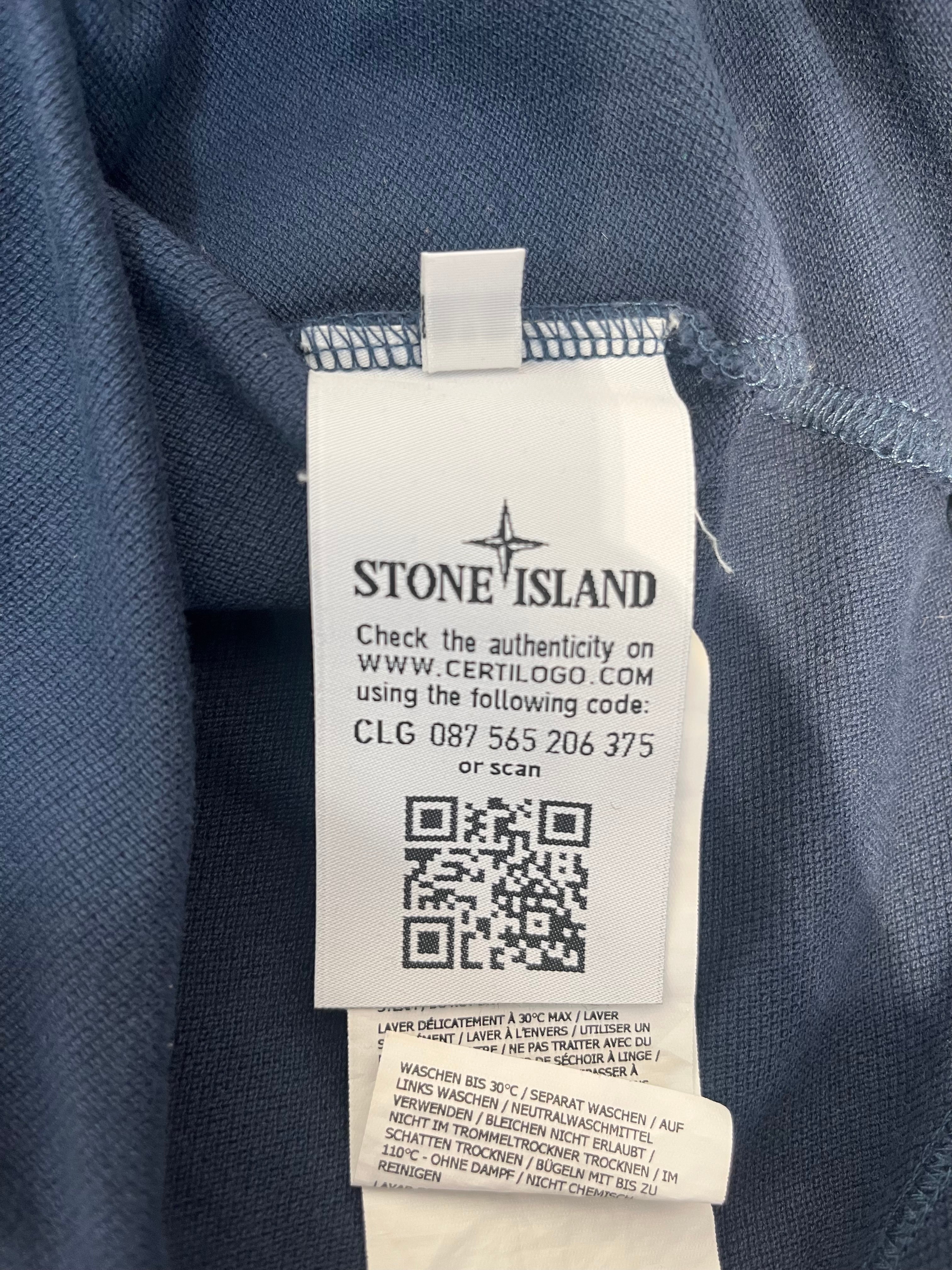 STONE ISLAND/Polo Shirt/M/Cotton/NVY/COMPASS SIDE LOGO HENLEY view 4