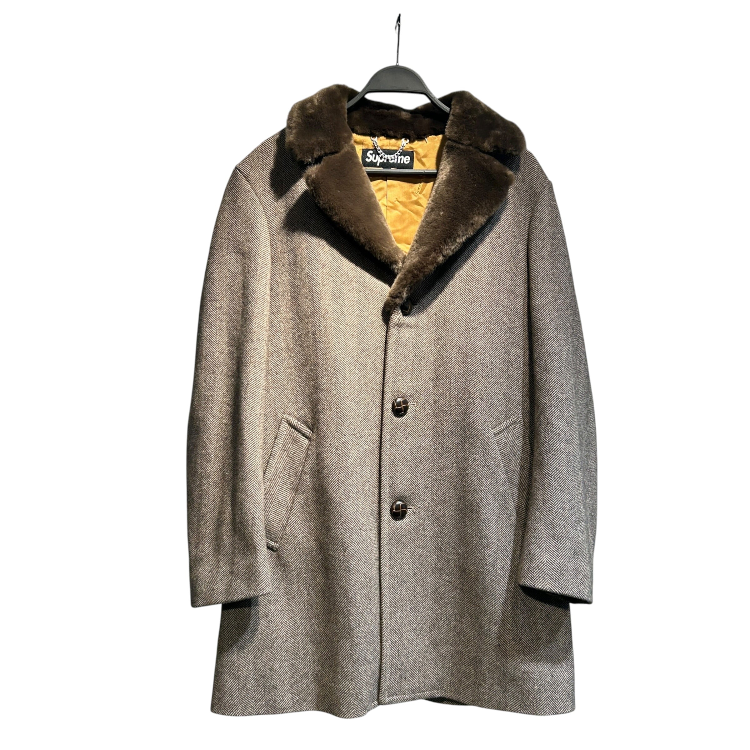 Supreme/Coat/L/Wool/BRW/herringbone fw15 coat view 1