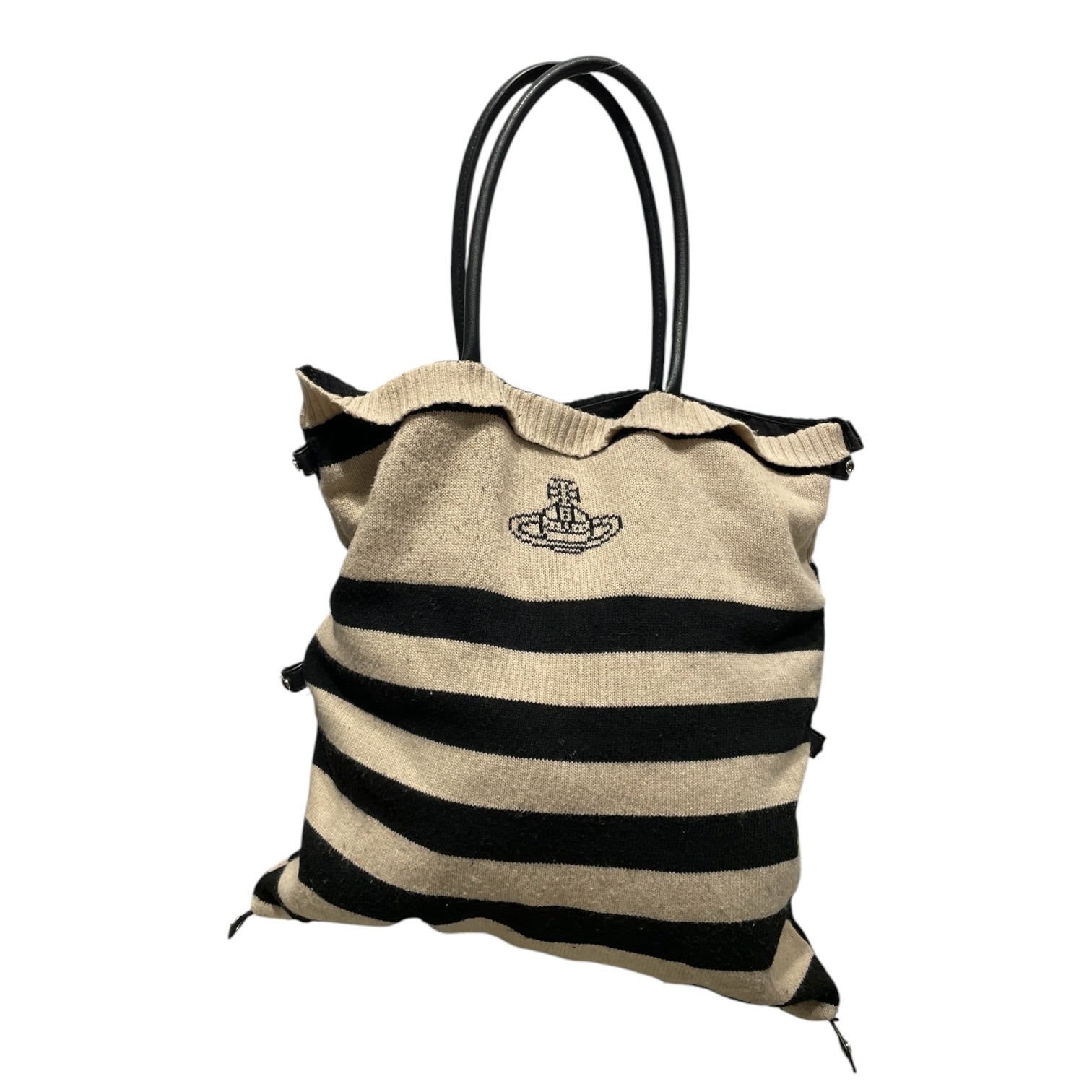 Vivienne Westwood/Tote Bag/Stripe/Cotton/WHT/ view 1