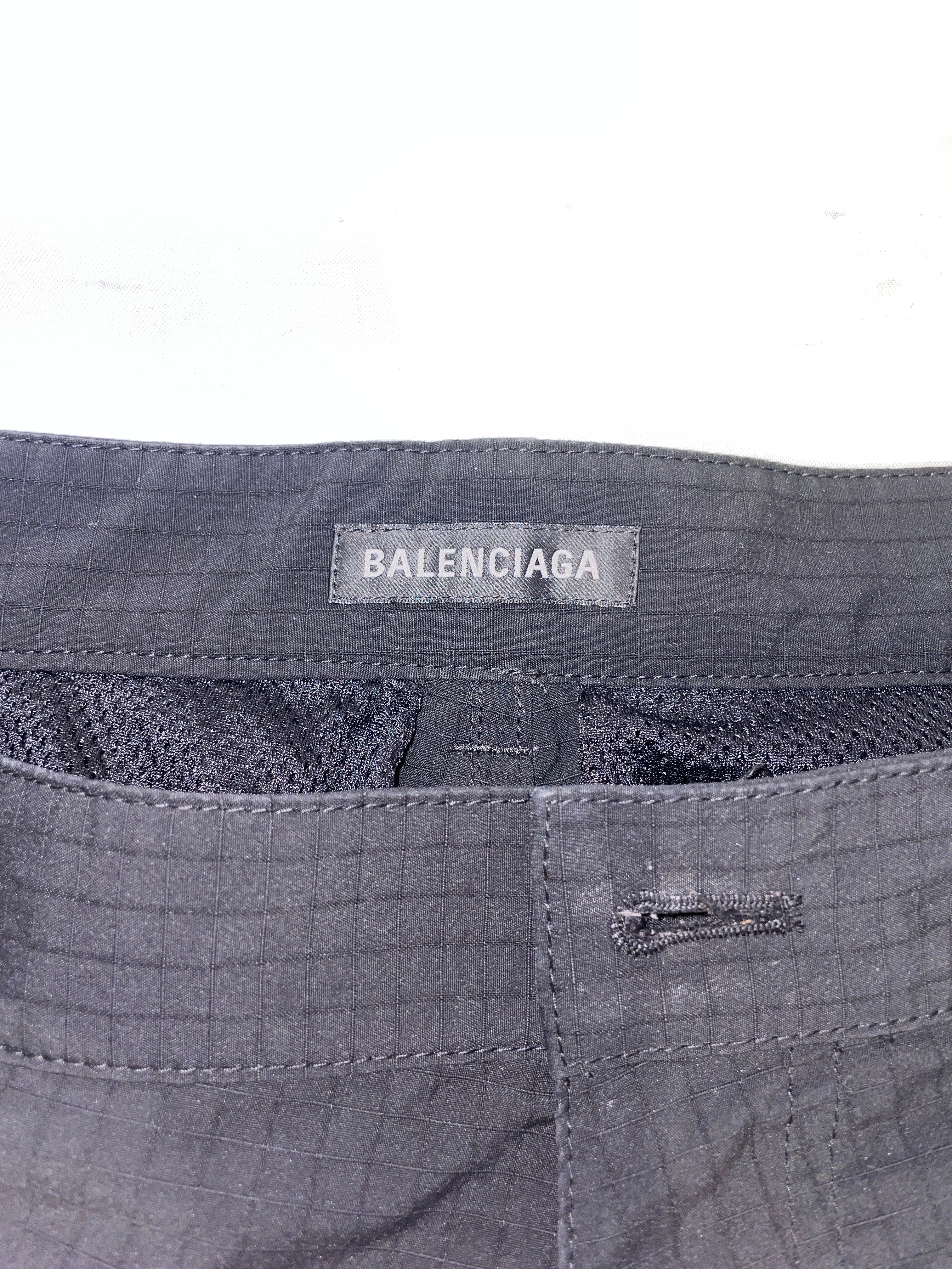 BALENCIAGA/Pants/S/Nylon/BLK/BALENCI BLK BAGGY PANTS view 3