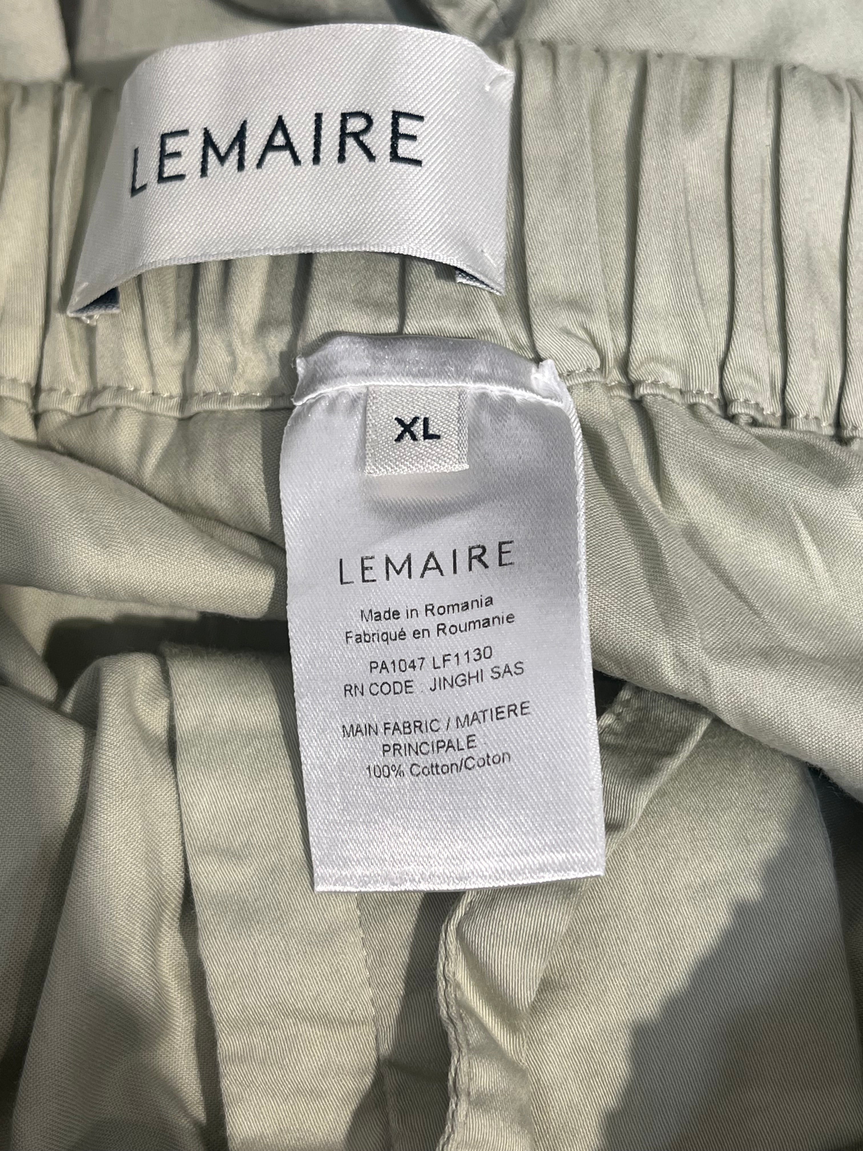 LEMAIRE/Pants/XL/Cotton/KHK/very wide leg with elastic top view 4