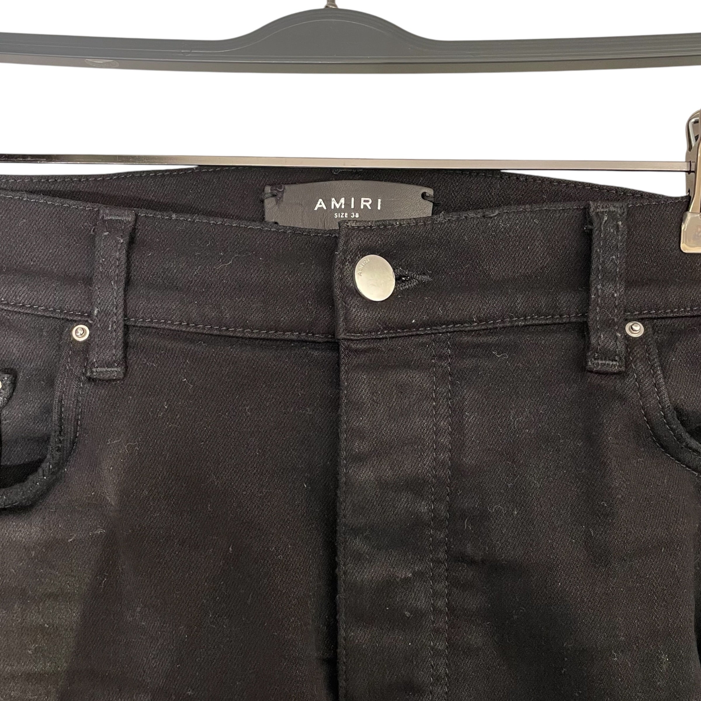 AMIRI/Skinny Pants/38/Denim/BLK/Amiri Distressed Skinny Jeans view 3