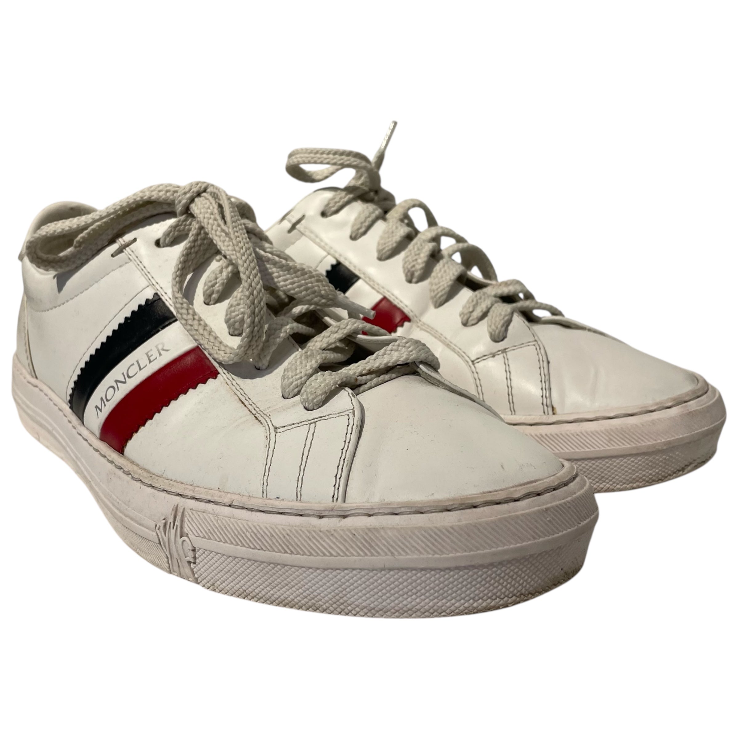 MONCLER/Low-Sneakers/EU 44/Leather/WHT/ view 1
