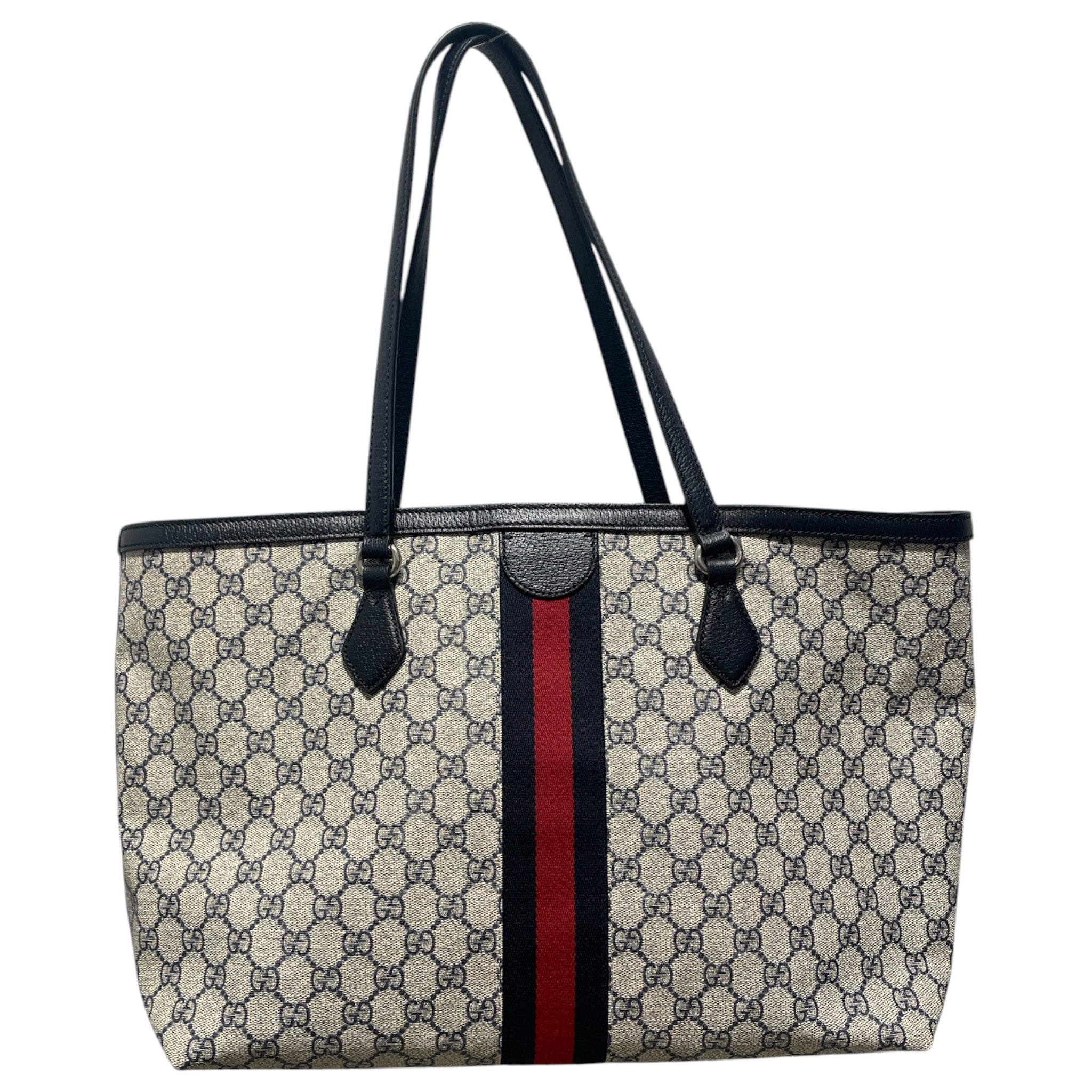 GUCCI/Tote Bag/Monogram/KHK/Ophidia Navy GG Large Tote view 2