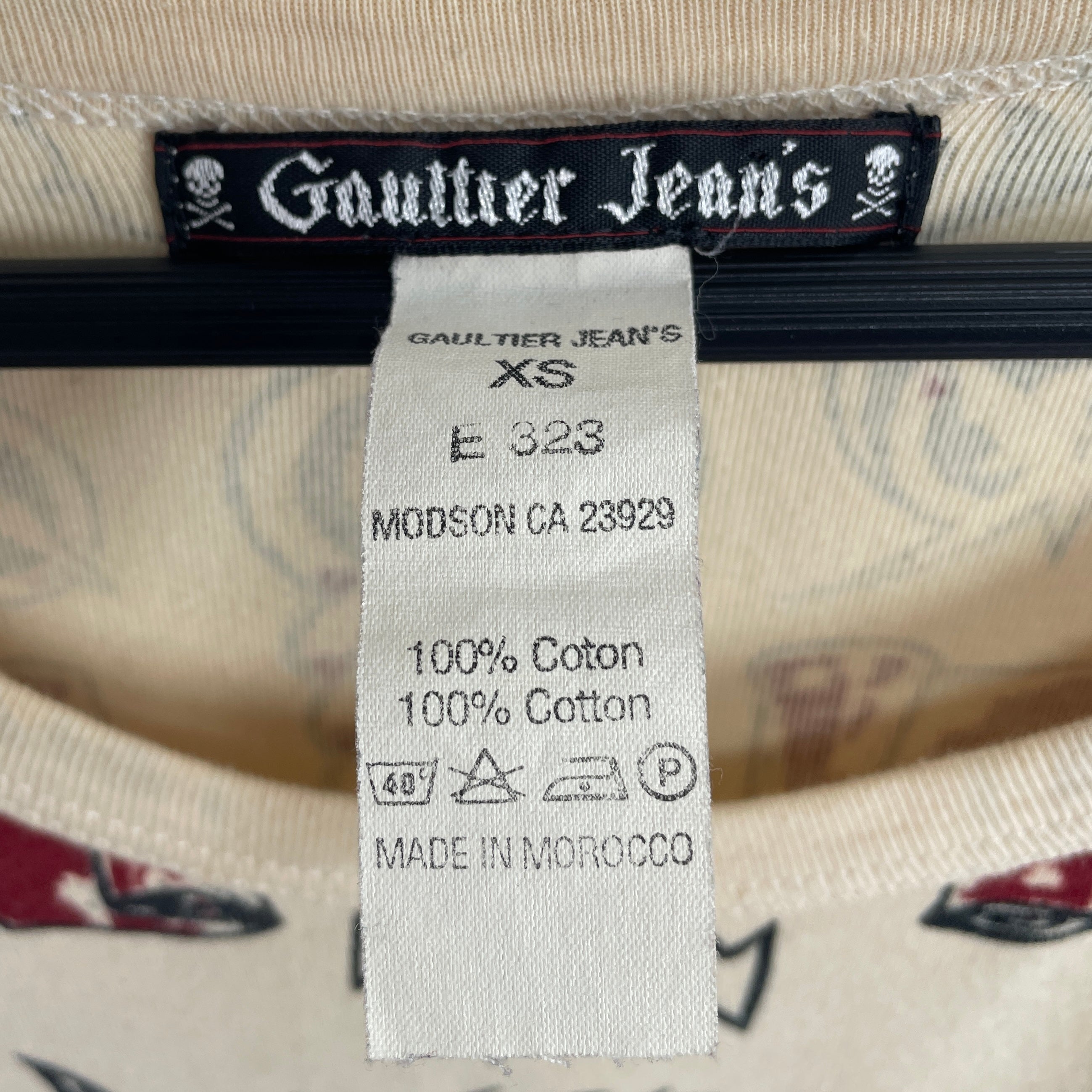 GAULTIER JEAN'S/SL Cut & Sew/XS/Cotton/BEG/FW94 DRAGON TANK TOP view 4