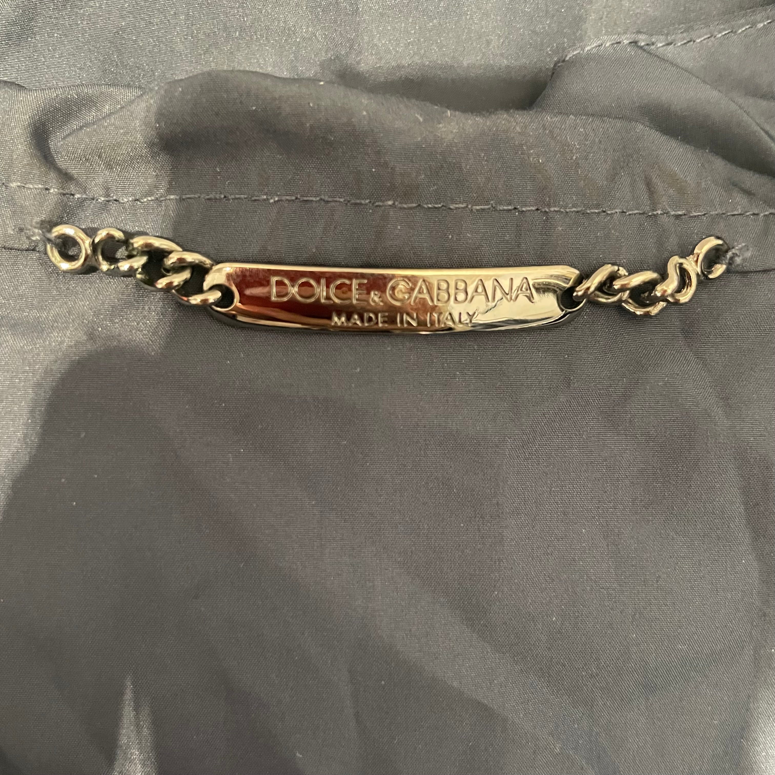 DOLCE&GABBANA/Windbreaker/XS/Polyester/NVY/LOGO PLAQUE view 3