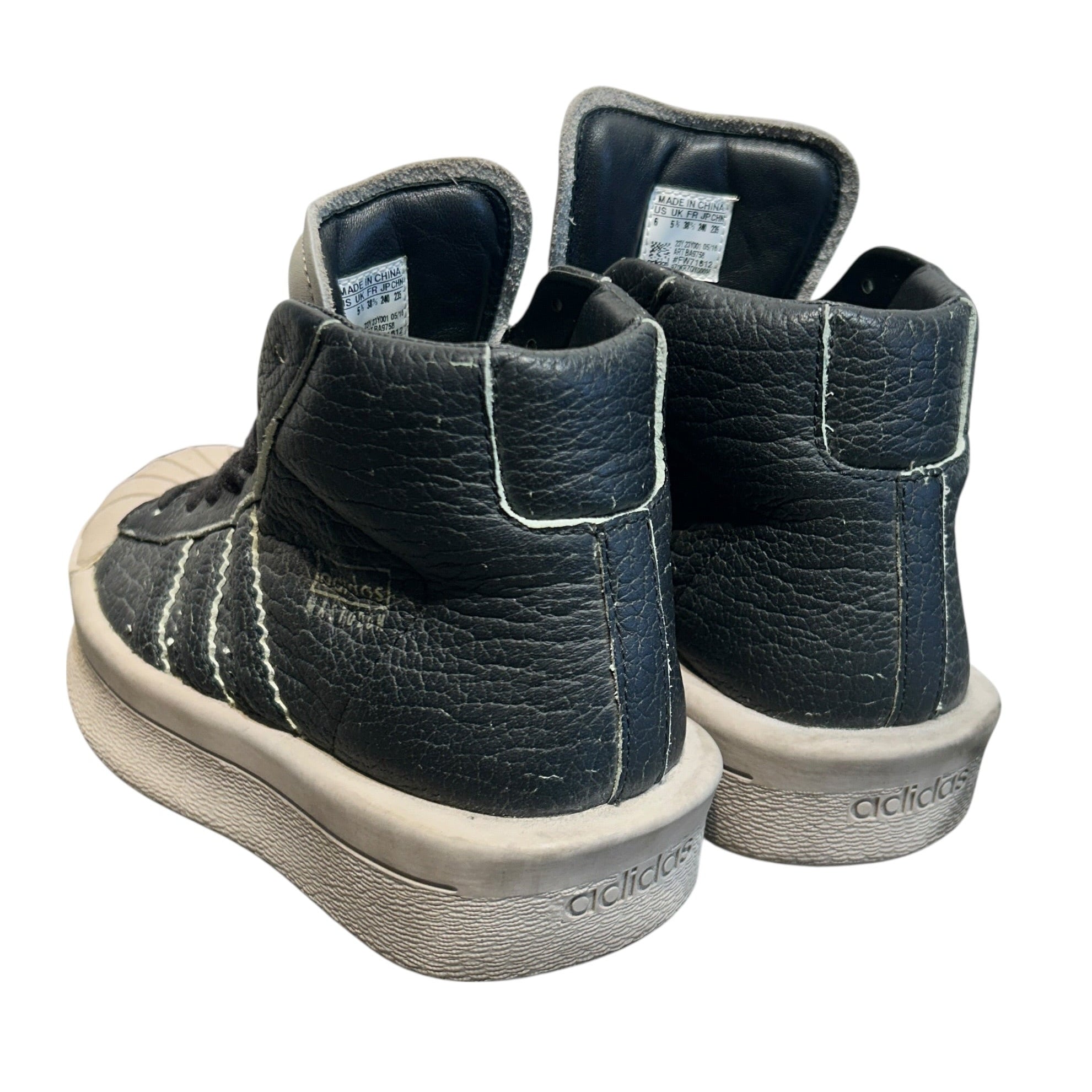 Rick Owens/adidas/Hi-Sneakers/US 6/Leather/BLK/Mastodon view 2