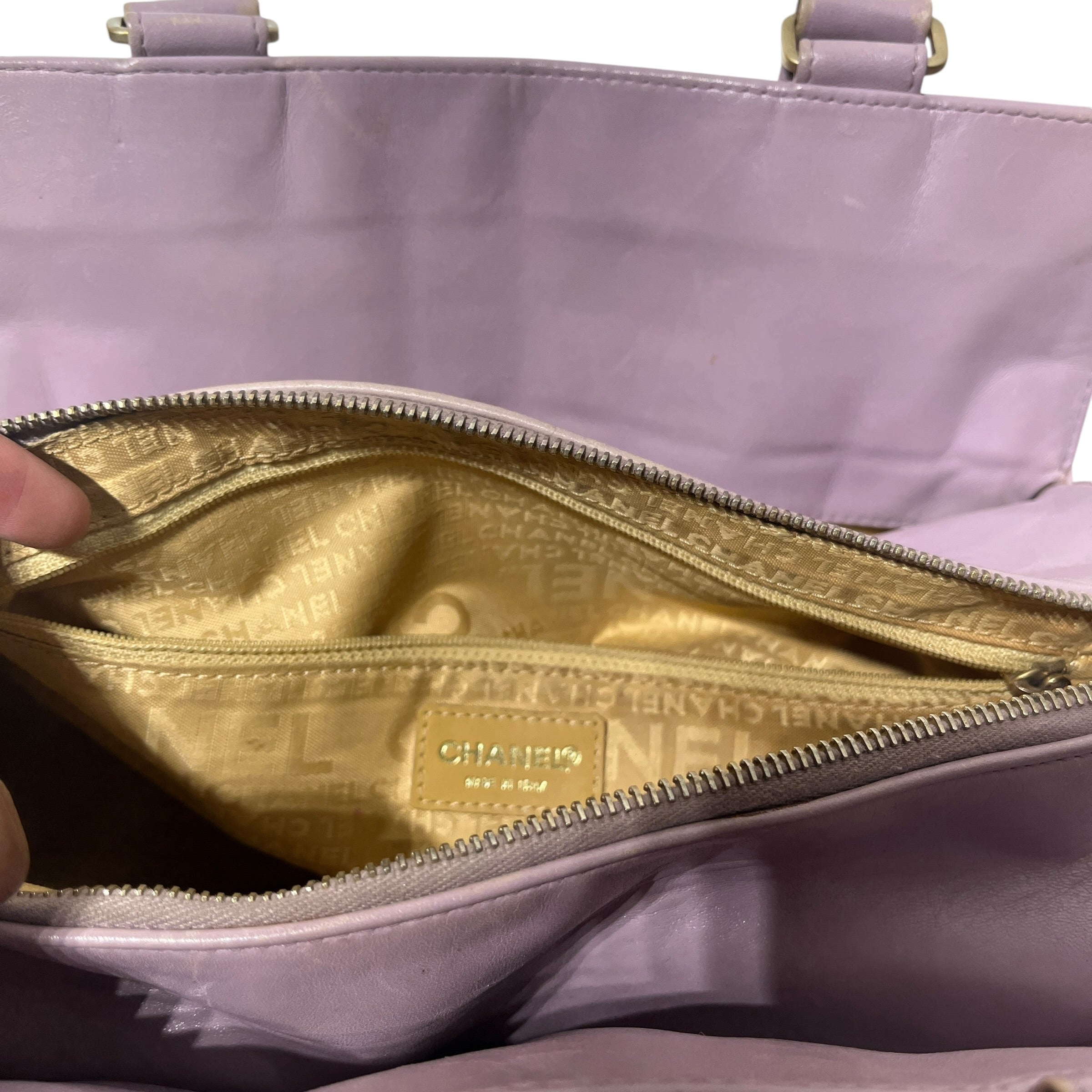 CHANEL/Boston Bag/Leather/PPL/Chocolate Bar Quilted Leather view 4