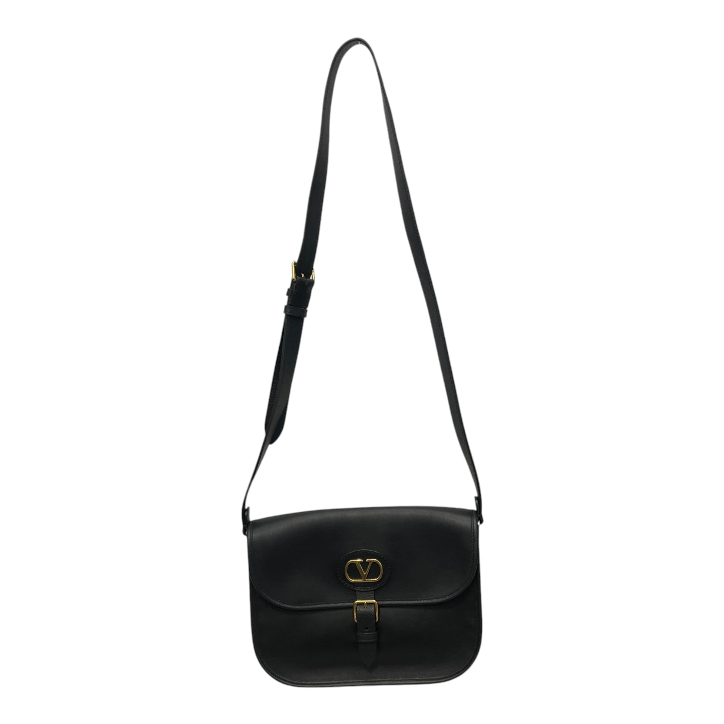VALENTINO GARAVANI/Cross Body Bag/Leather/BLK/VG BLK SUEDE ATIBES SHOULDER B view 1