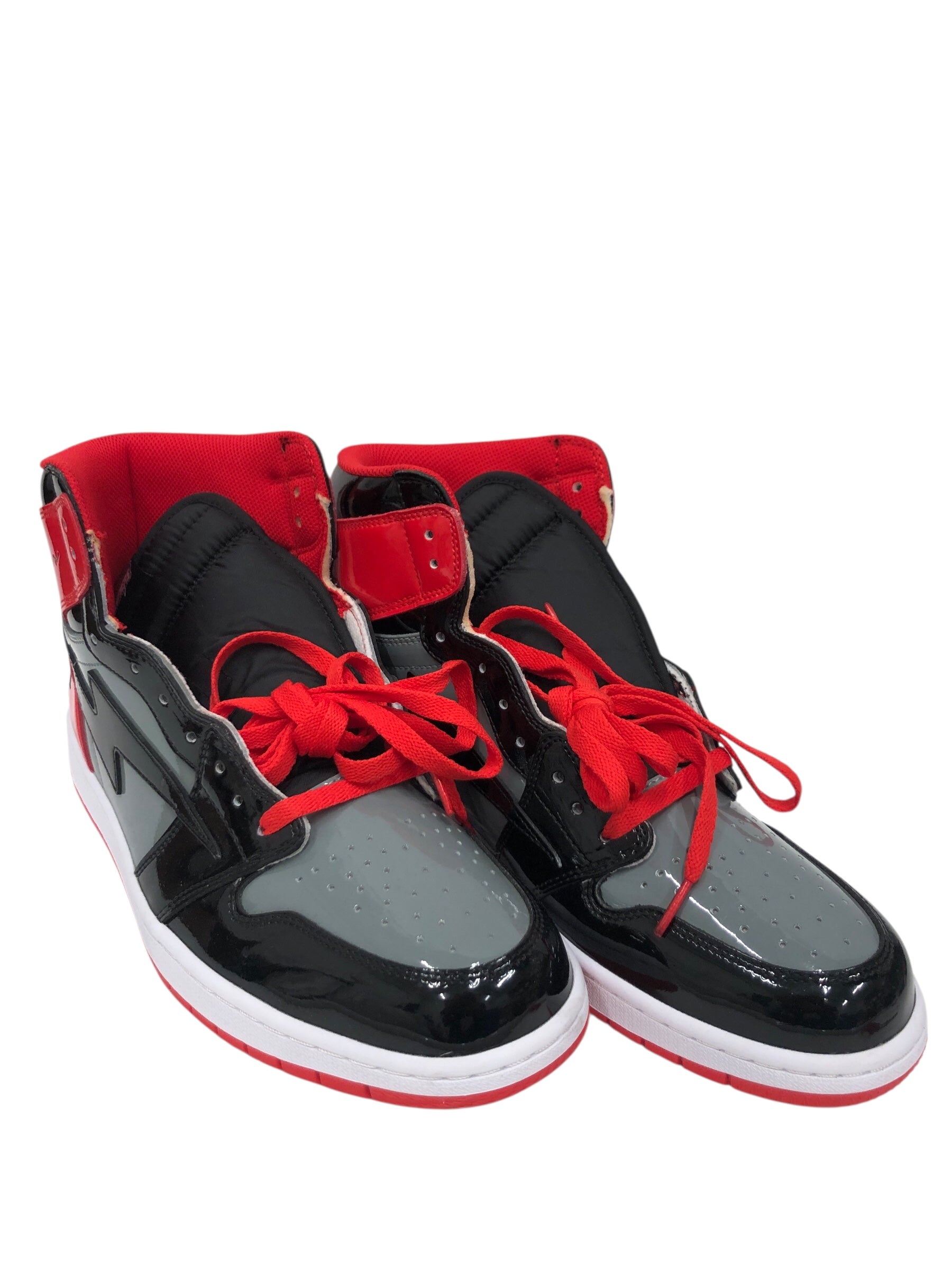 KOOL KIY/Hi-Sneakers/US 13/RED/GREY BLACK RED view 1