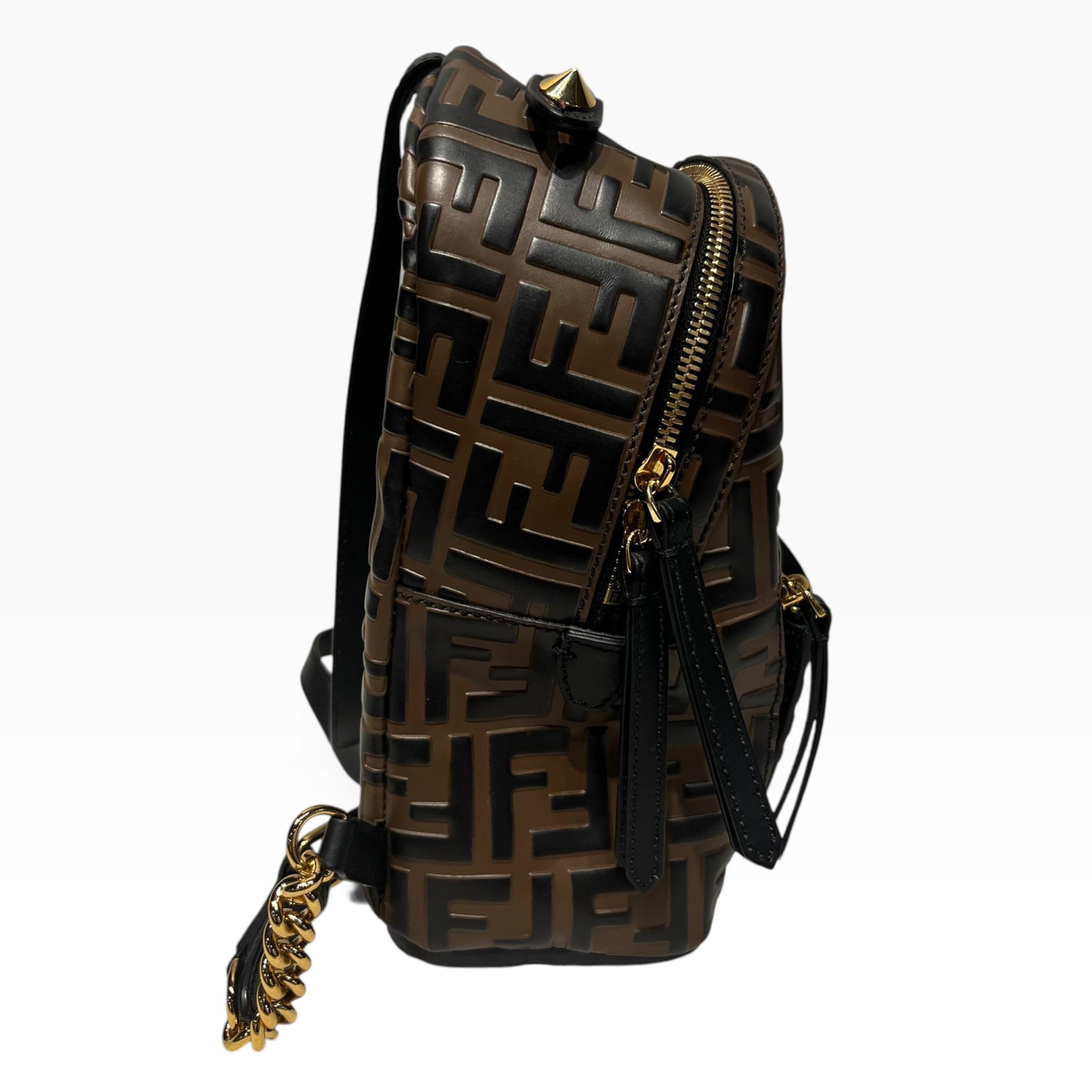 FENDI/Backpack/Monogram/Leather/BRW/Embossed Mini Bag view 4