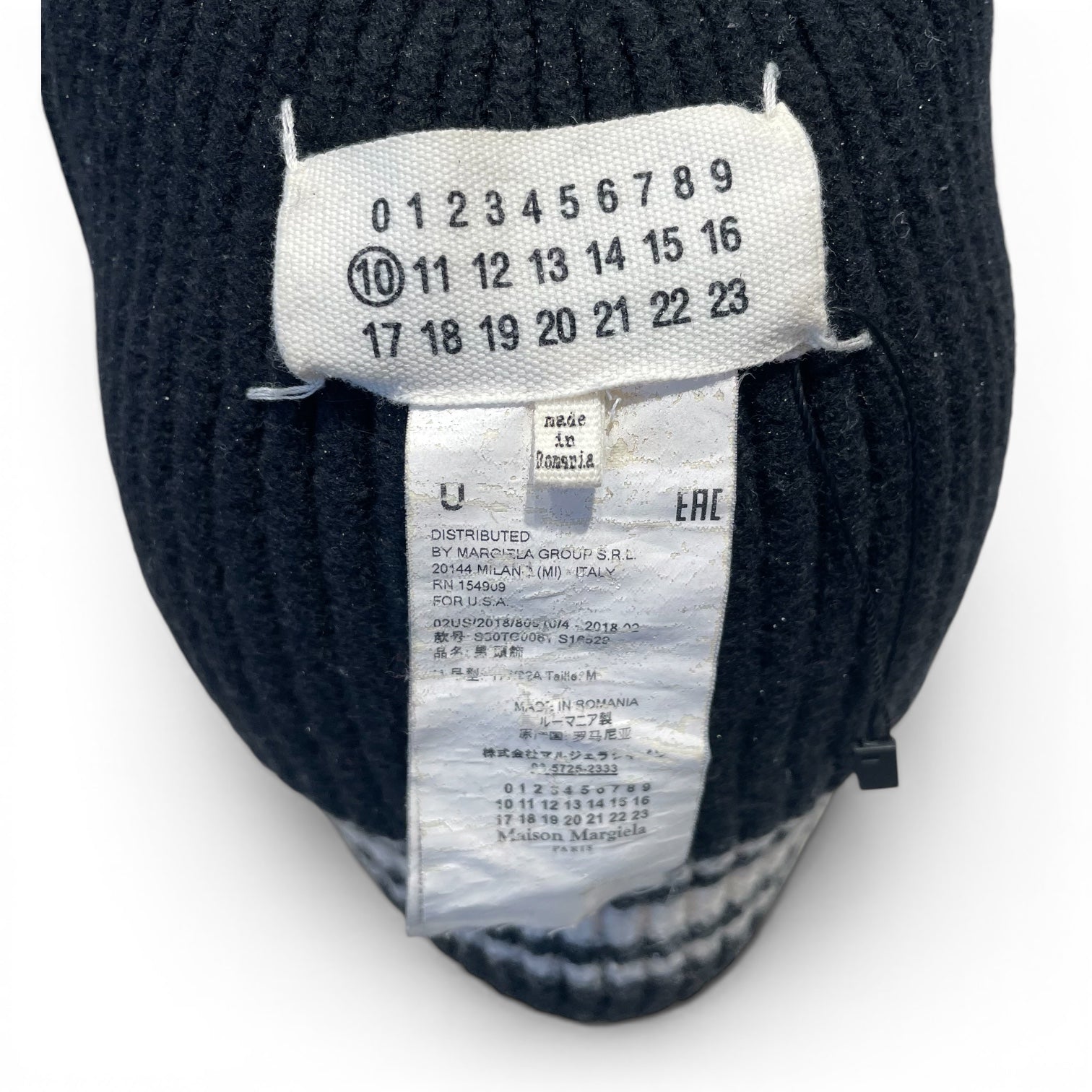Maison Martin Margiela/Beanie/M/Stripe/Wool/BLK/M's/Wool Hat view 3