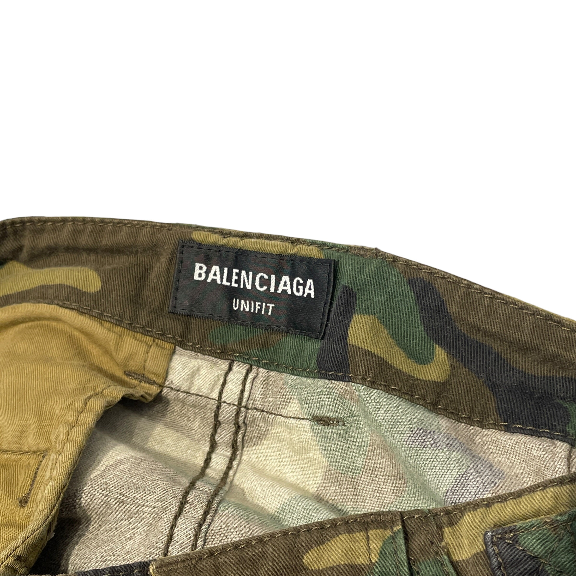 BALENCIAGA/Pants/S/Denim/BLU/CAMO DOUBLE WAIST view 8