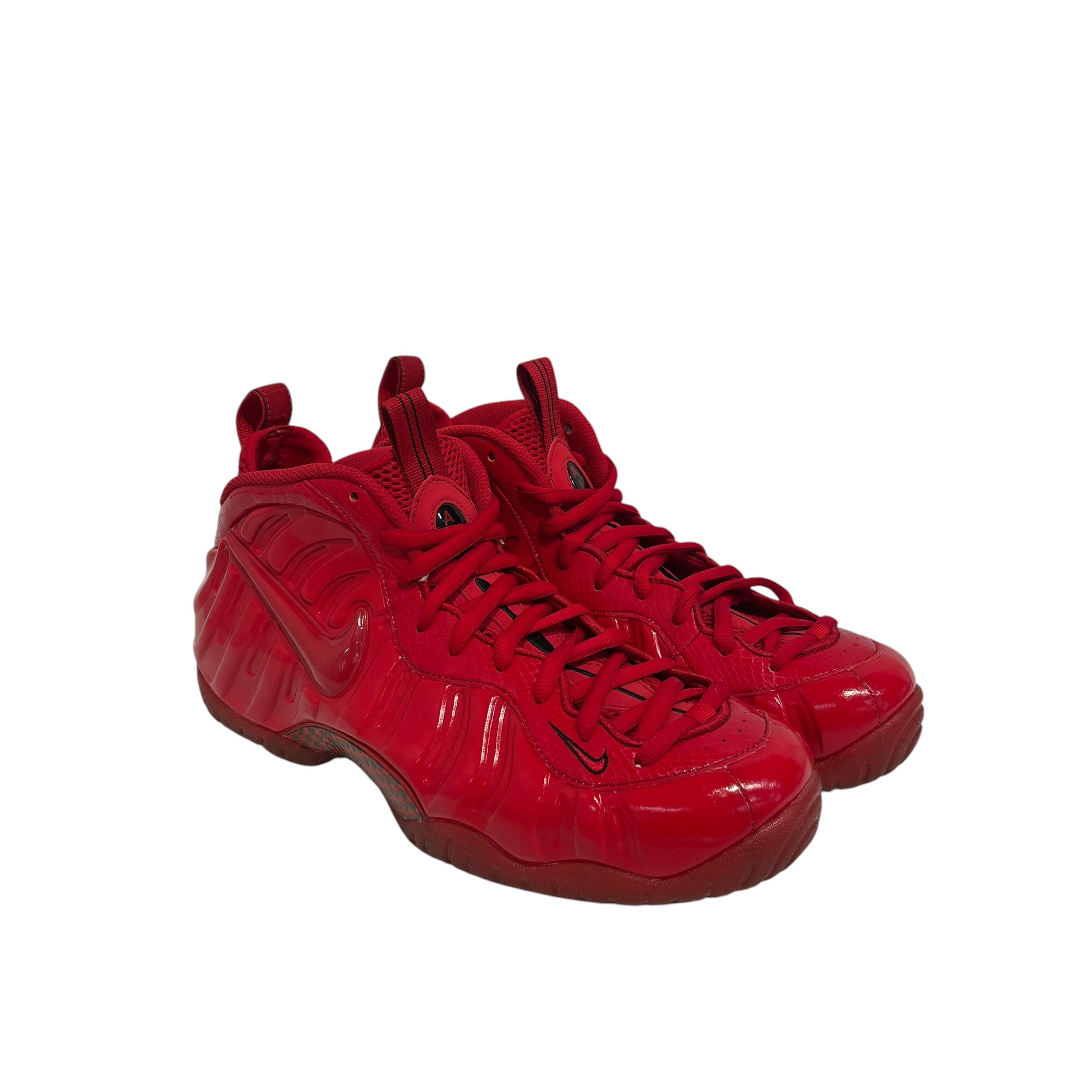 NIKE/Hi-Sneakers/US 12/Polyester/RED/Gym Red Foamposites view 1