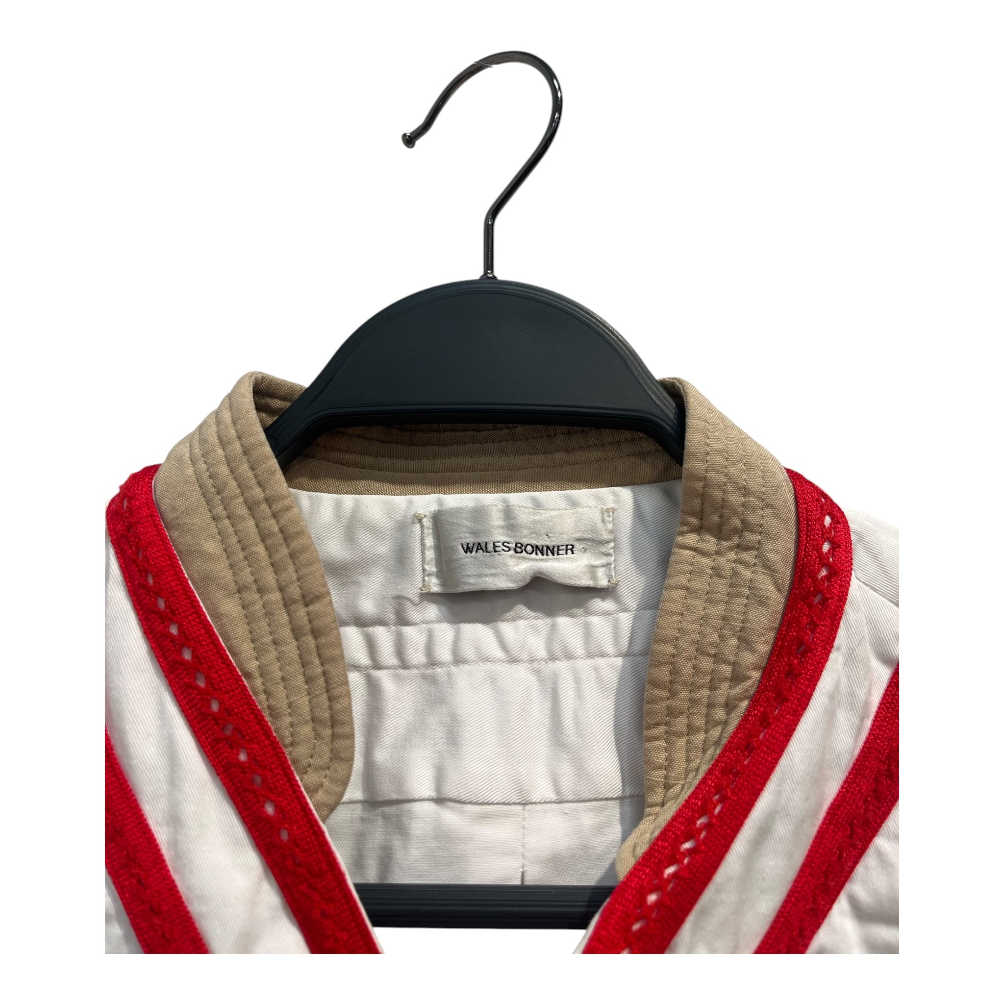 WALES BONNER/Jacket/48/WHT/red accents jui jitsu gui styl view 3
