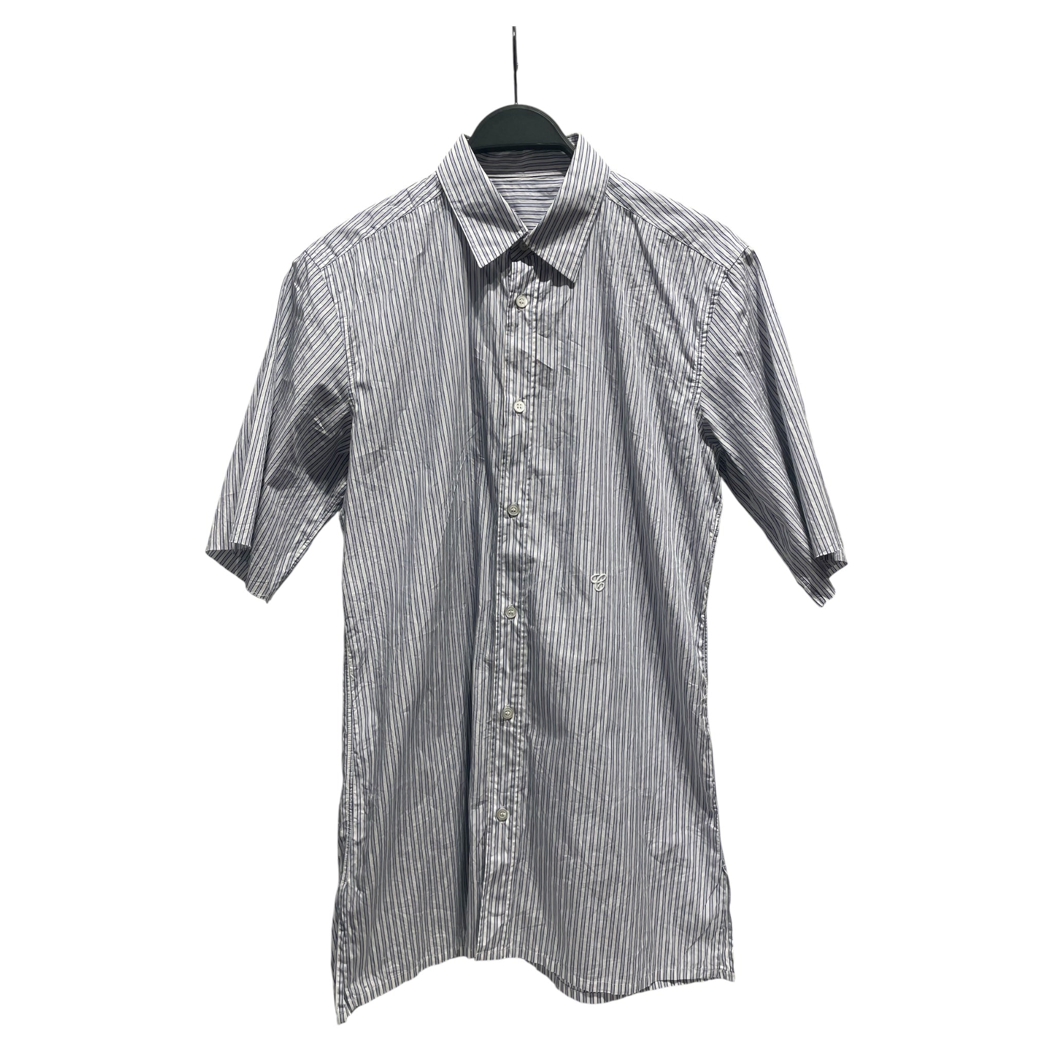 Maison Margiela/SS Shirt/43/Cotton/BLU/Stripe/QUARTER SLEEVE WHT/BLU view 1