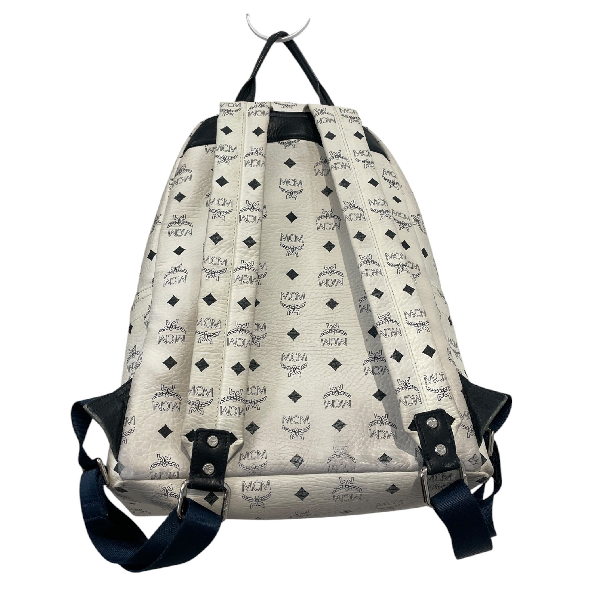 MCM/Backpack/Monogram/Leather/WHT/MEDIUM STUDS K5062 view 2