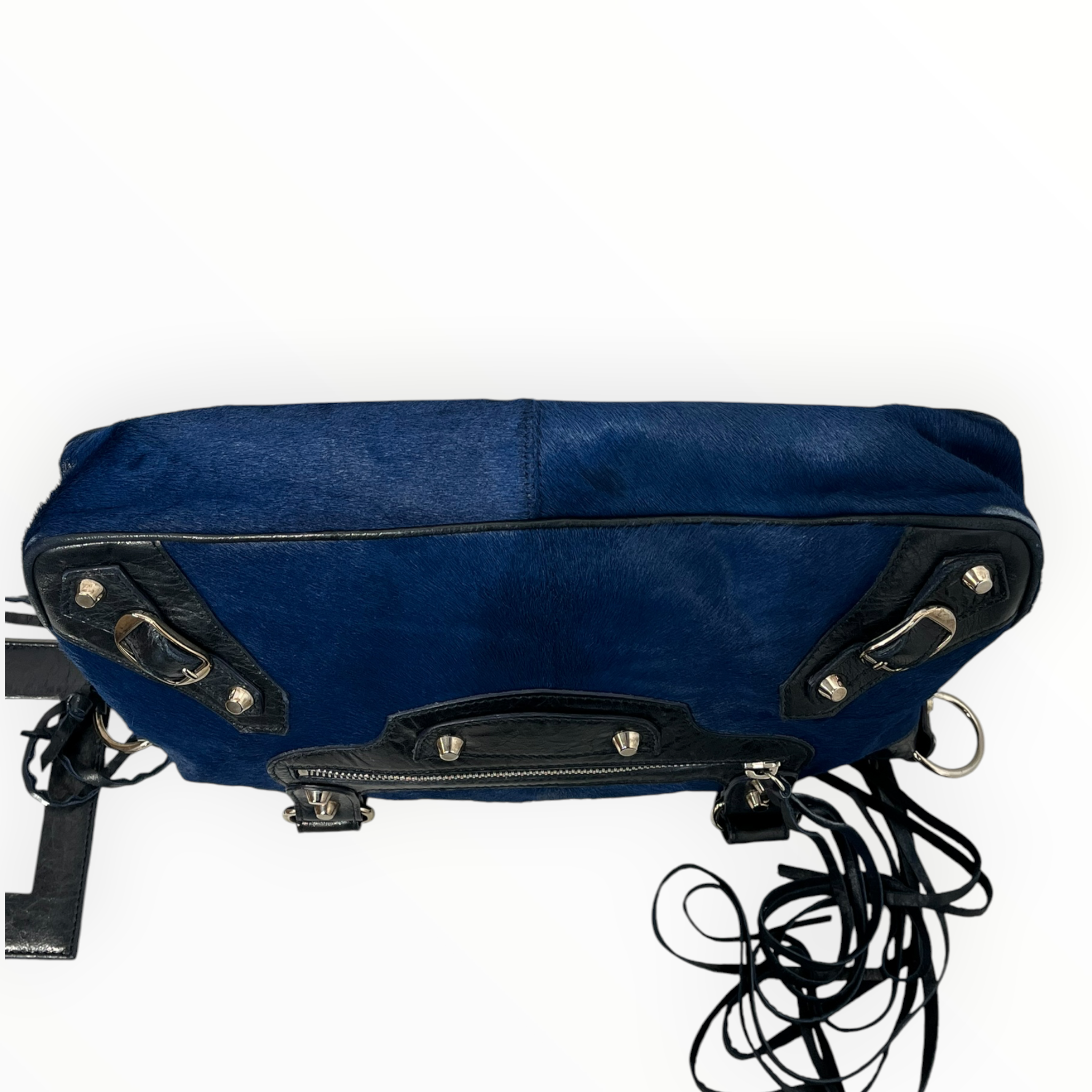 BALENCIAGA/Bag/Fur/BLU/PONY FUR MINI CITY BAG SILVER view 6