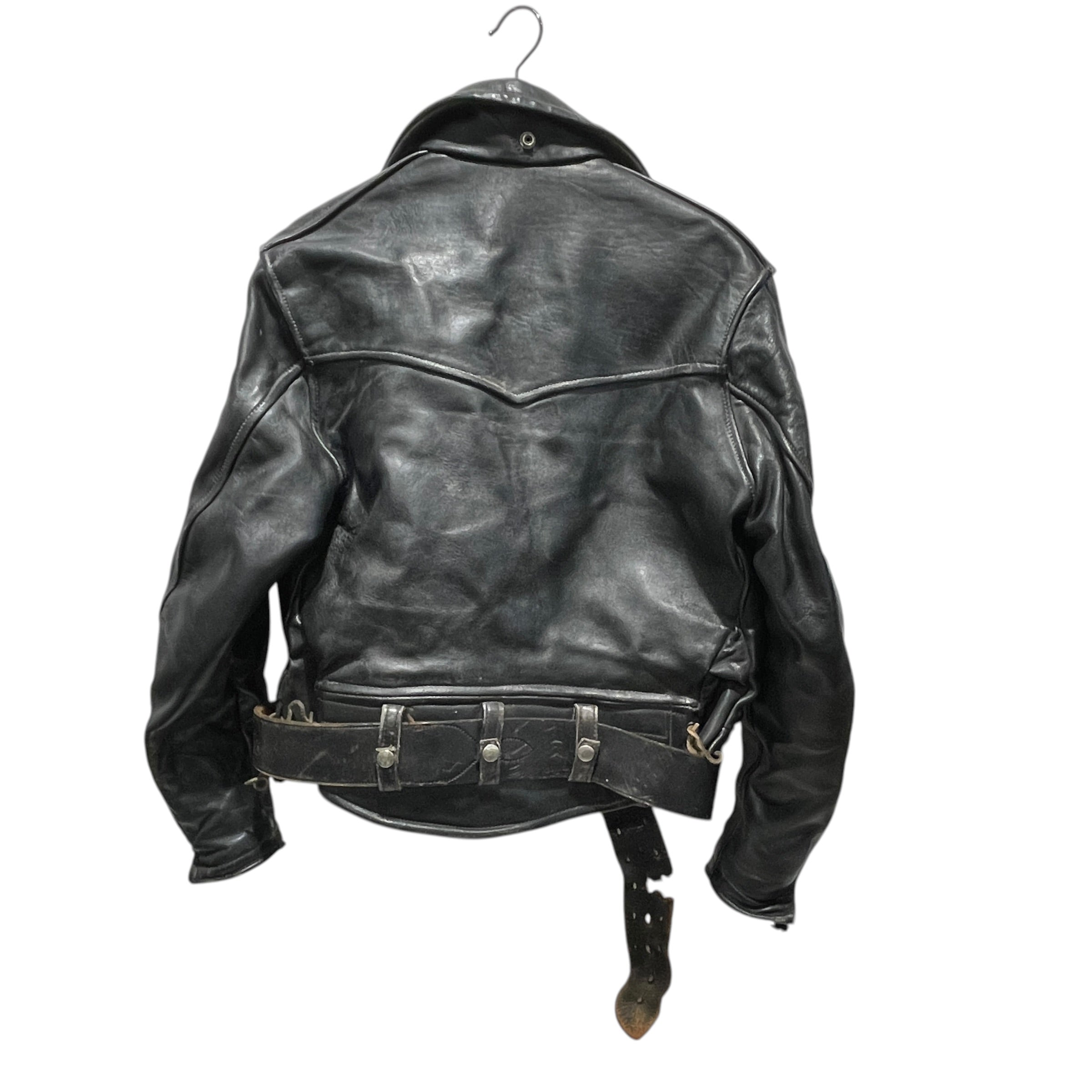 Vintage/Leather Jkt/M/Leather/BLK/CAL BMW BELTED view 2