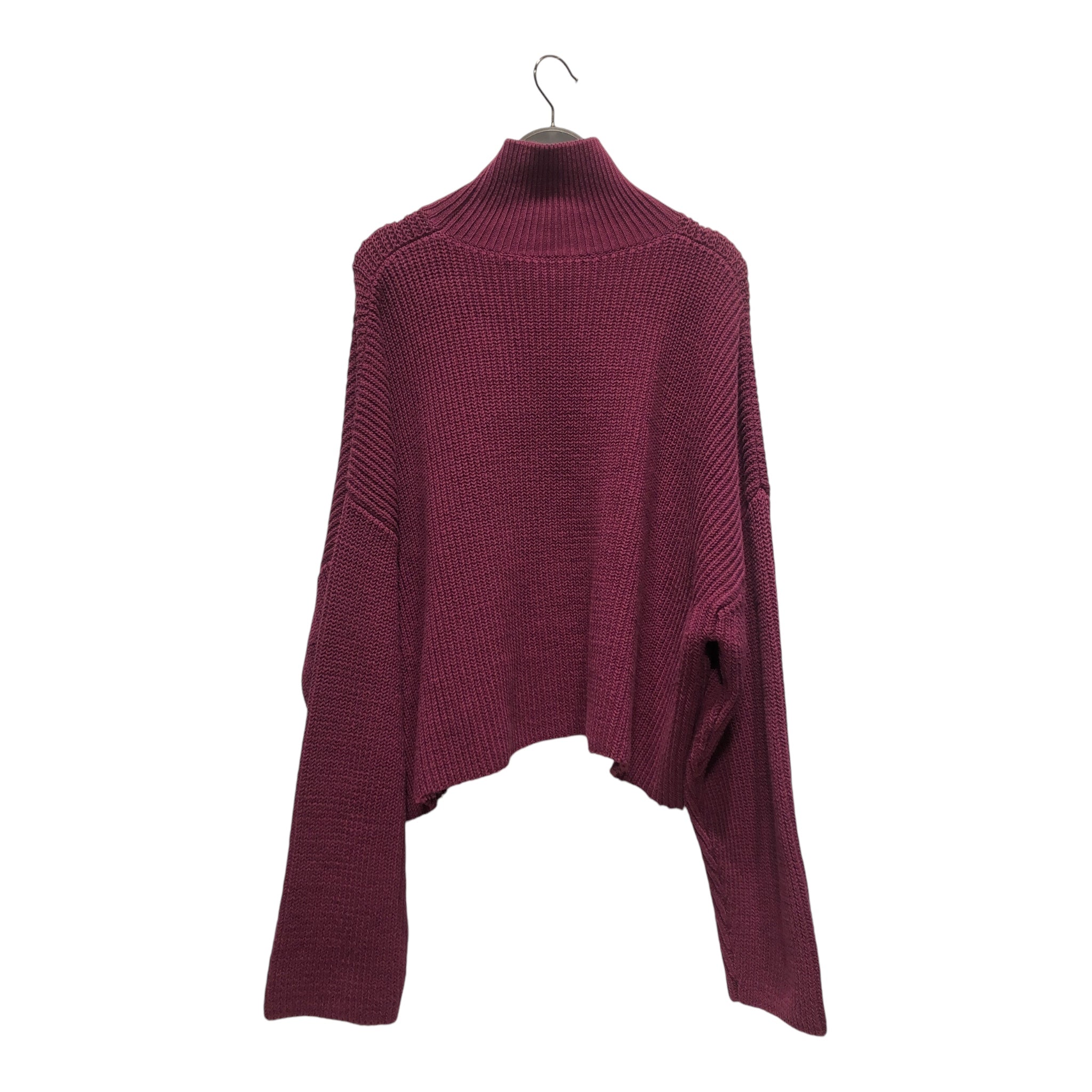 BALENCIAGA/Heavy Sweater/M/Cotton/PPL/CABLE KNIT TURTLE NECK view 2