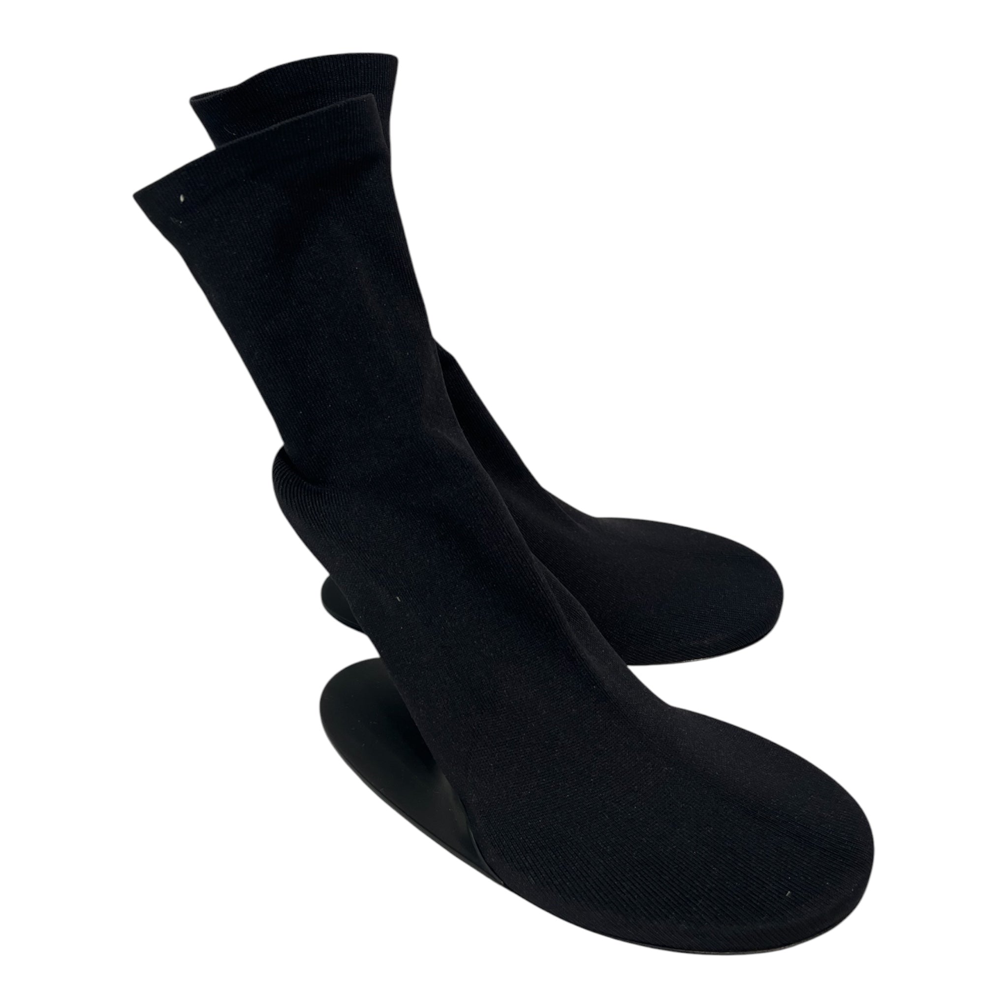 BALENCIAGA/Heels/EU 37/Polyester/BLK/U-Tip/stage sock boot view 1