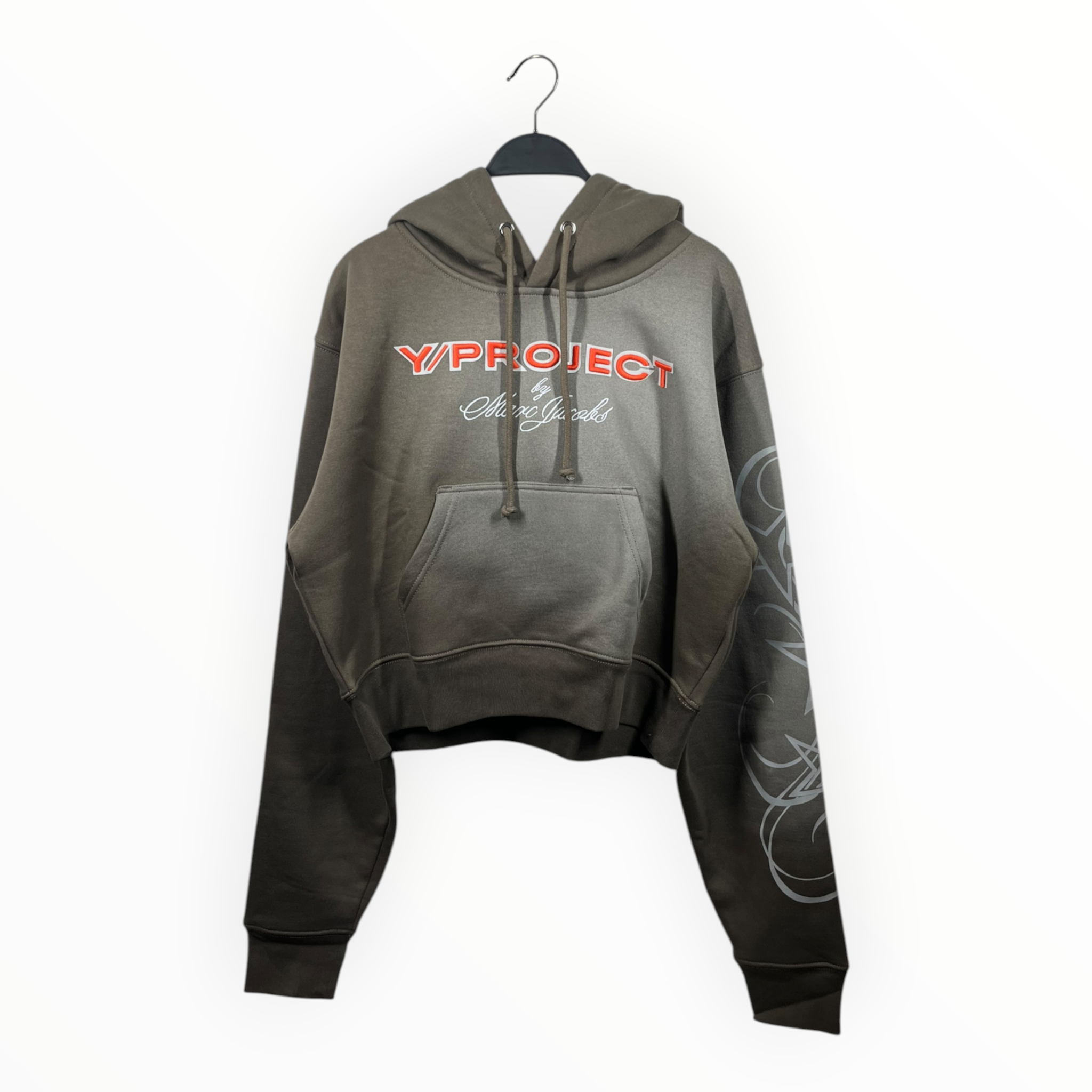 Y/PROJECT/MARC BY MARC JACOBS/Hoodie/XL/Cotton/BRW/FADED CROPPED HOODIE view 1