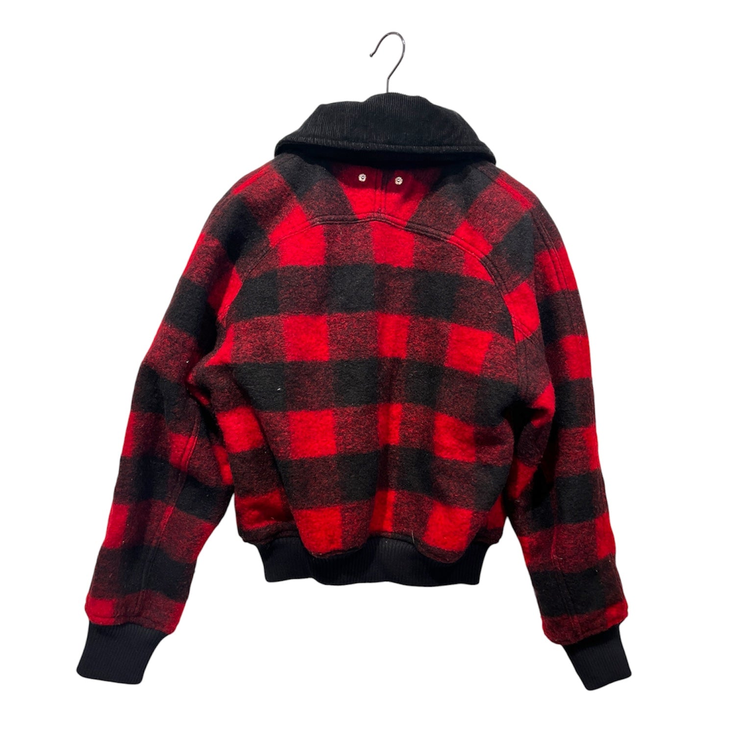 DIESEL/Fleece Jkt/S/Gingham Check/Wool/BLK/BLACK & RED ZIP UP view 2
