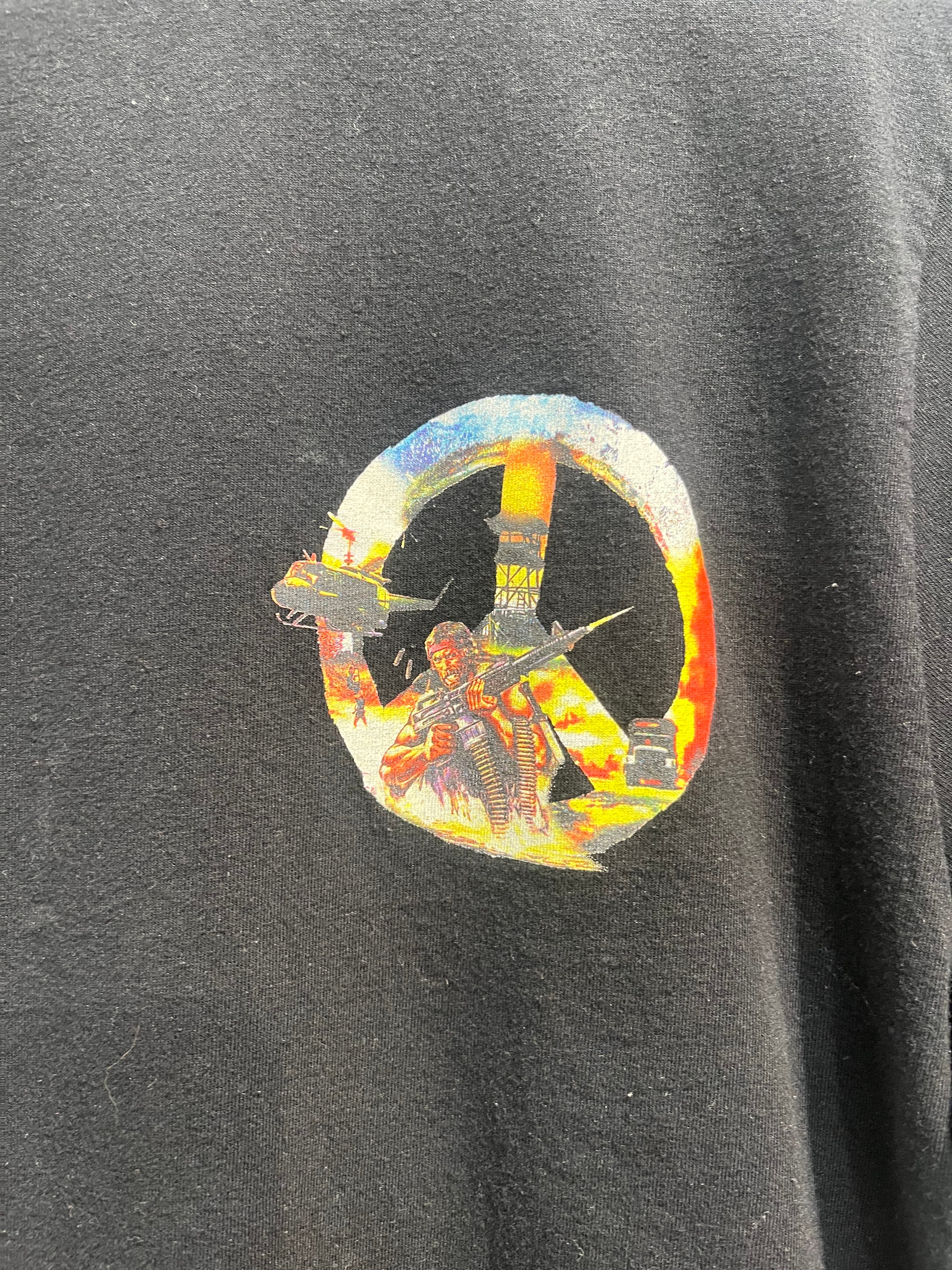OFF-WHITE/T-Shirt/S/Cotton/BLK/SEEING THINGS PEACE SIGN view 5