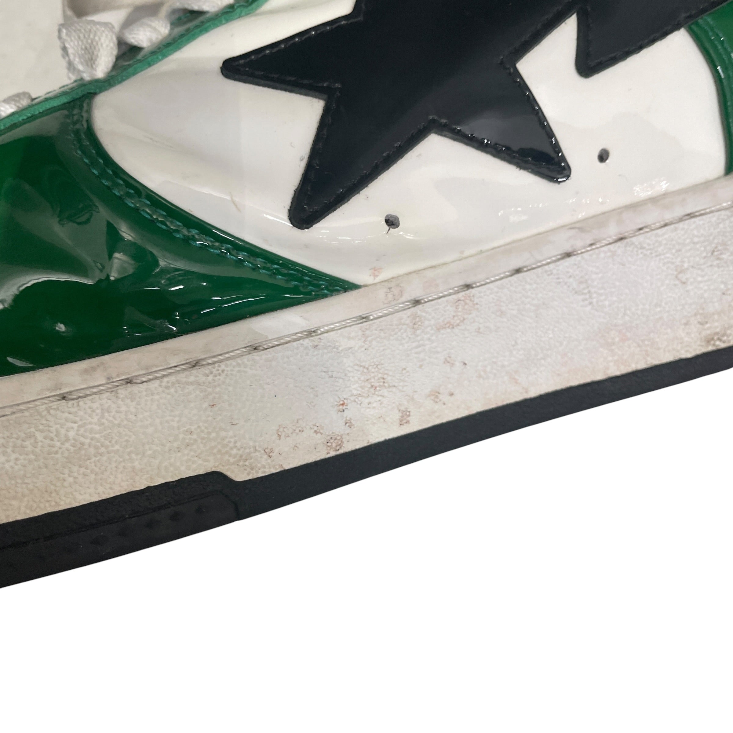 BAPE STA!/Low-Sneakers/US 12/Leather/GRN/PINK INTERIOR BLK STAR view 6