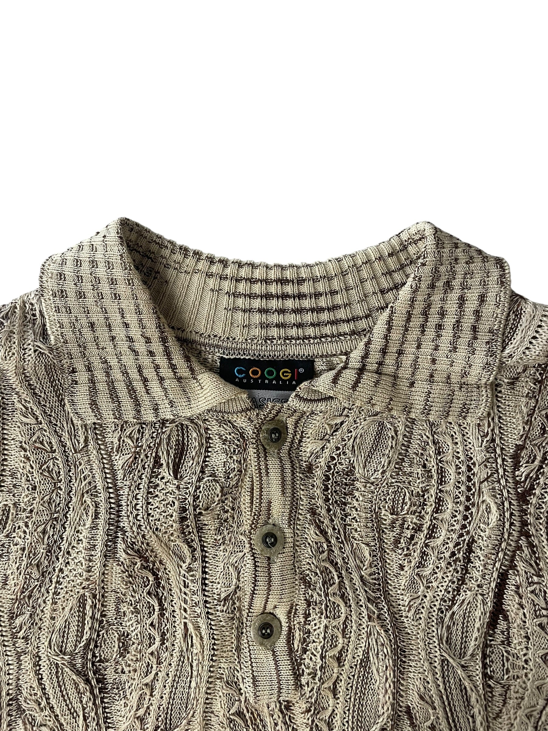 COOGI/Sweater/XXXL/All Over Print/Cotton/BEG/POLO KNIT view 4