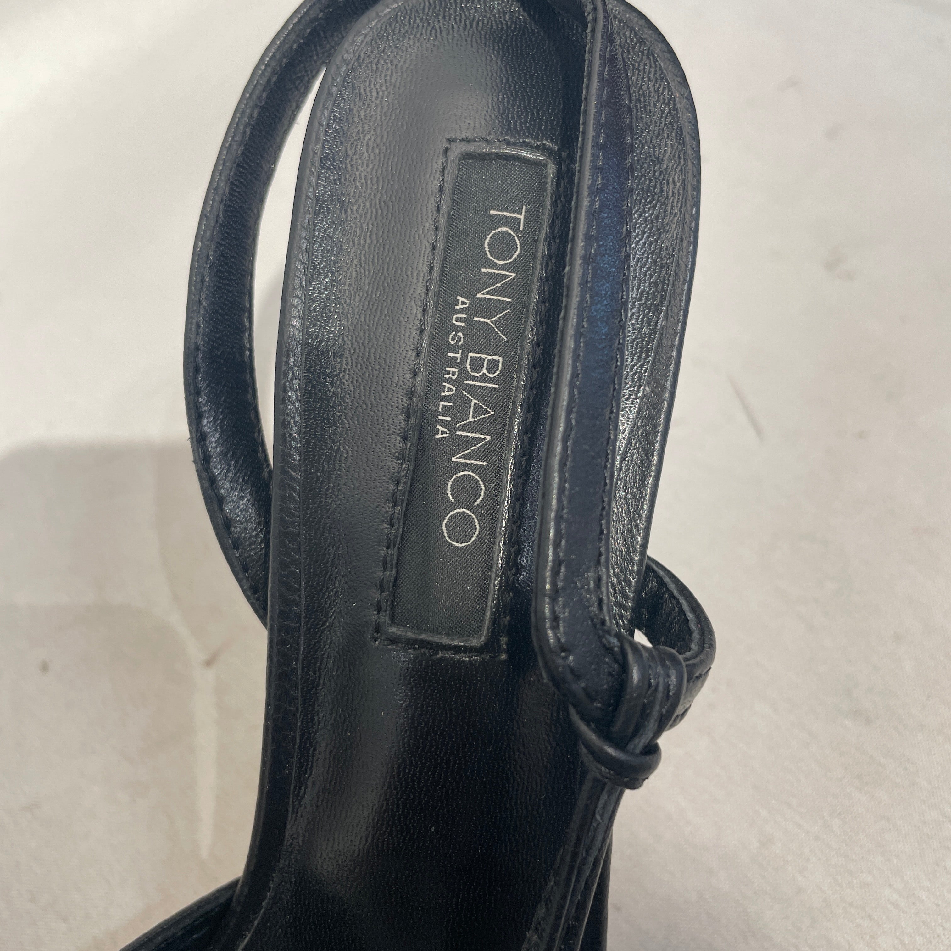 TONY BIANCO/Heels/US 8/Leather/BLK/SAKAI BLACK NAPPA HEELS view 3