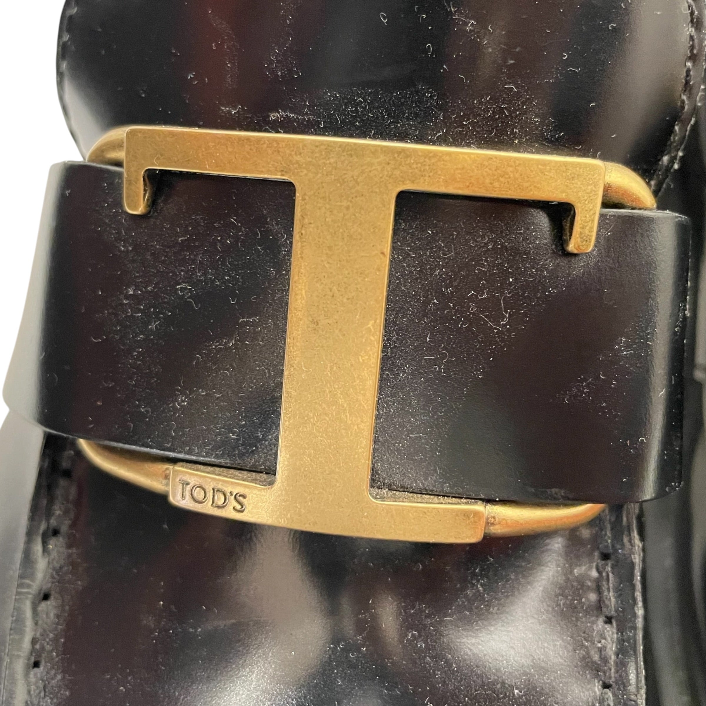 TOD'S/Dress Shoes/EU 42/BLK/plaque loafers view 8