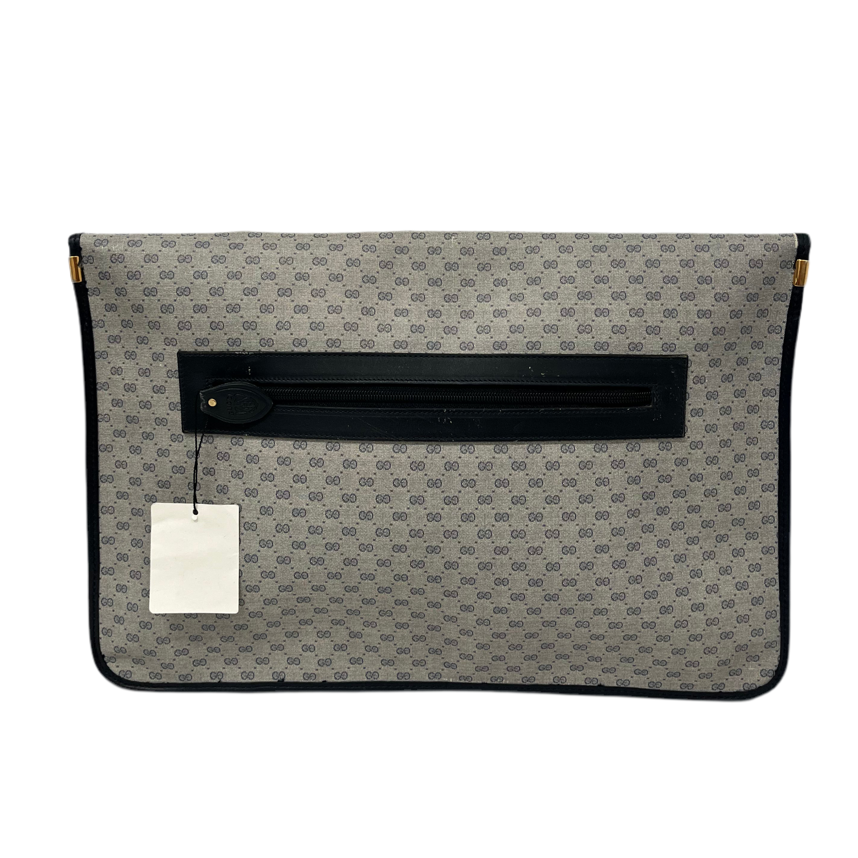 GUCCI/Pouch/Monogram/Cotton/GRY/large monogram pouch navy view 2