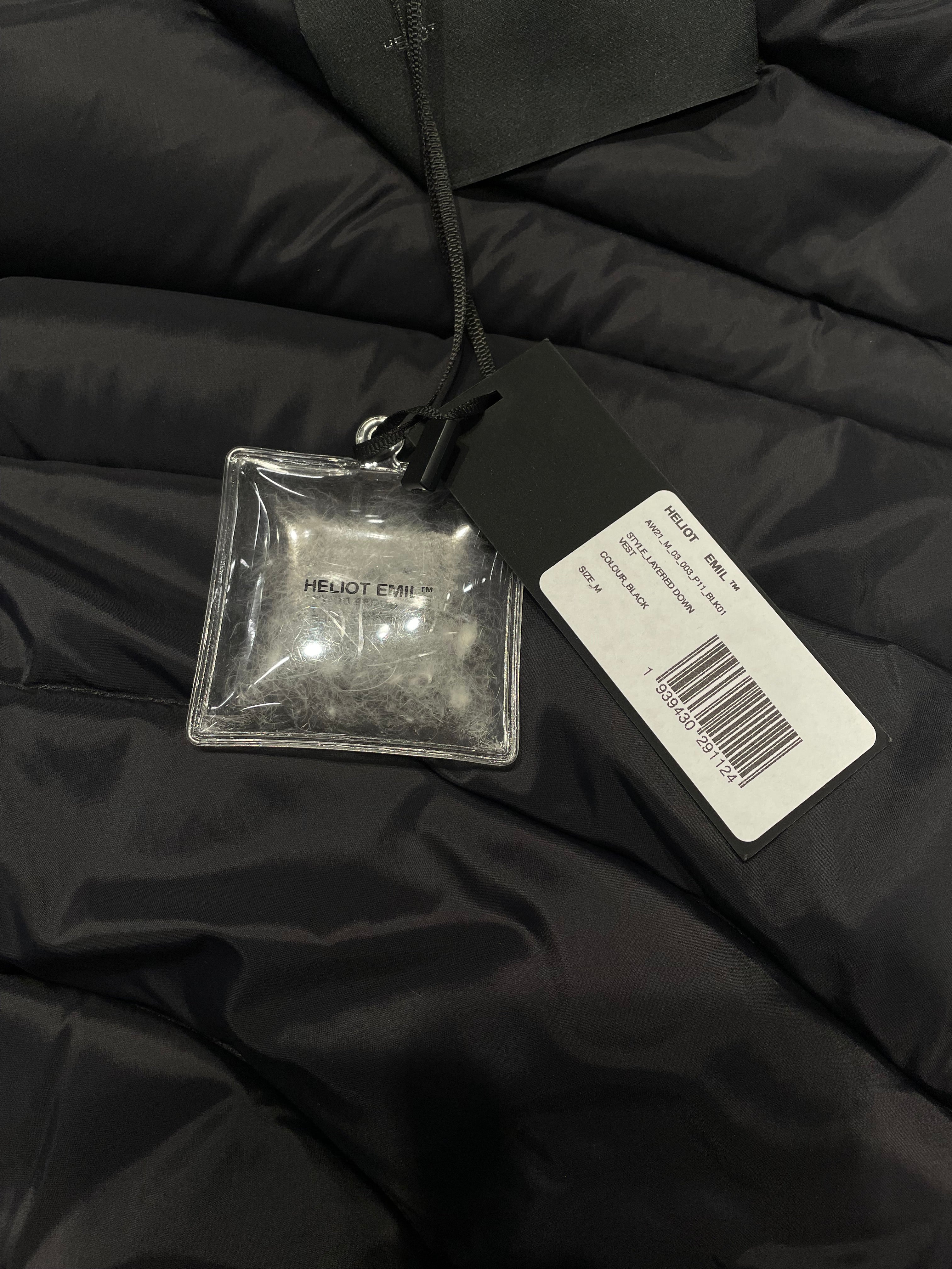 HELIOT EMIL/Puffer Vest/M/Nylon/BLK/snap buttons metal ring view 5