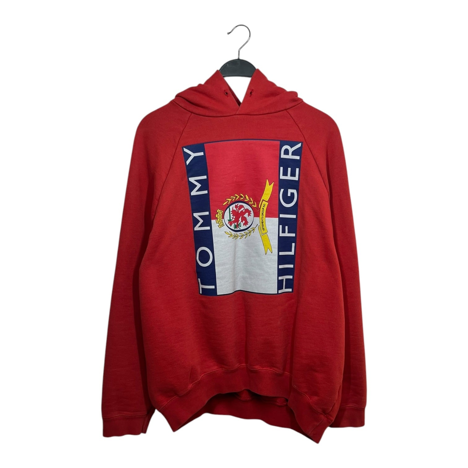 VETEMENTS/Hoodie/S/Graphic/Cotton/RED/TOMMY GRAPHIC