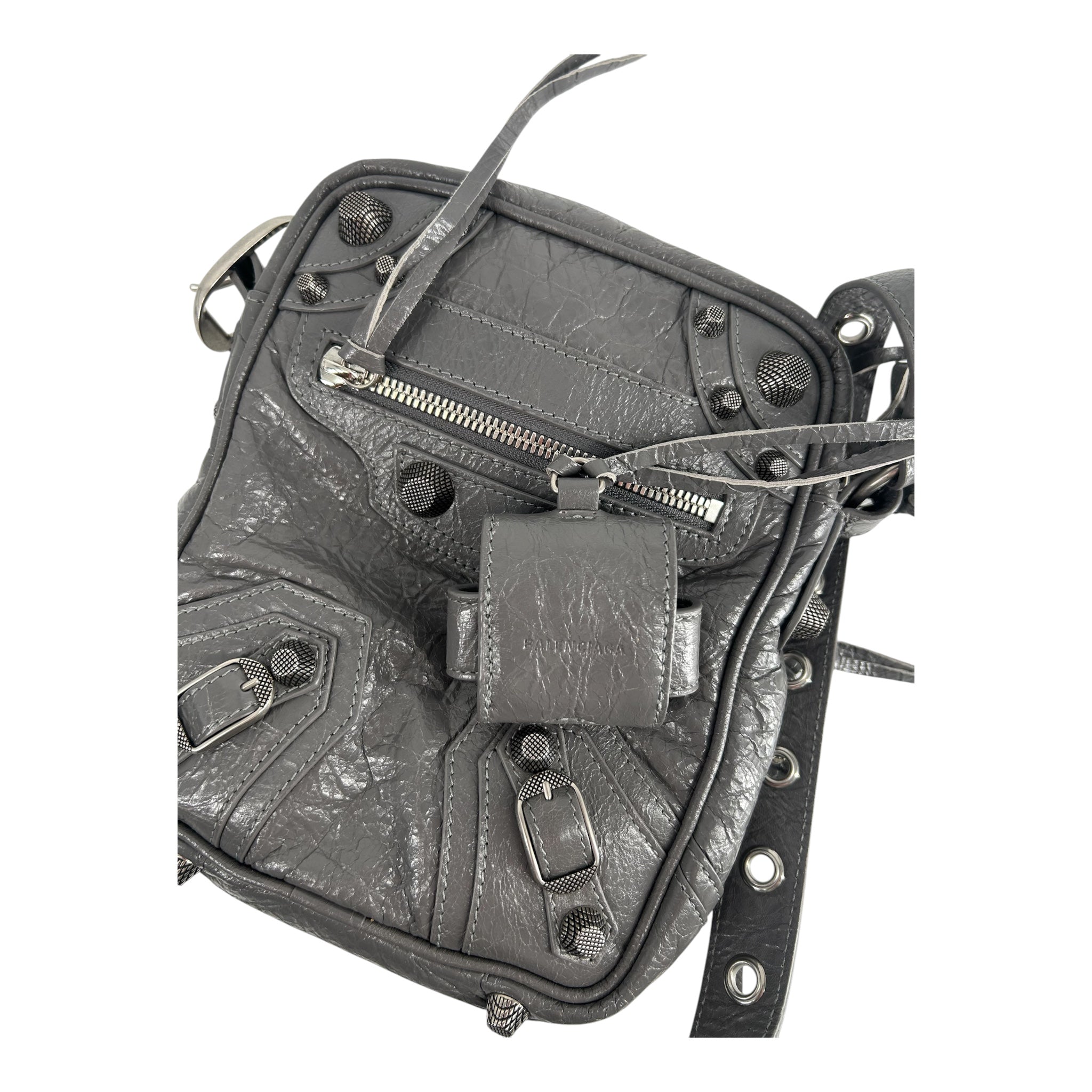 BALENCIAGA/Cross Body Bag/Leather/GRY/LA CAGOLE MENS CROSSBODY BAG view 7