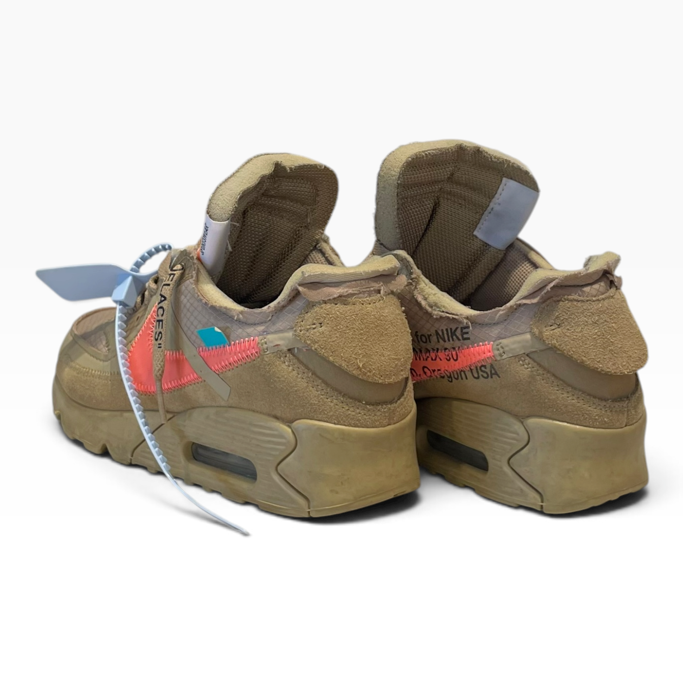 NIKE/OFF-WHITE/Low-Sneakers/US 6/BEG/air max 90 desert ore view 2