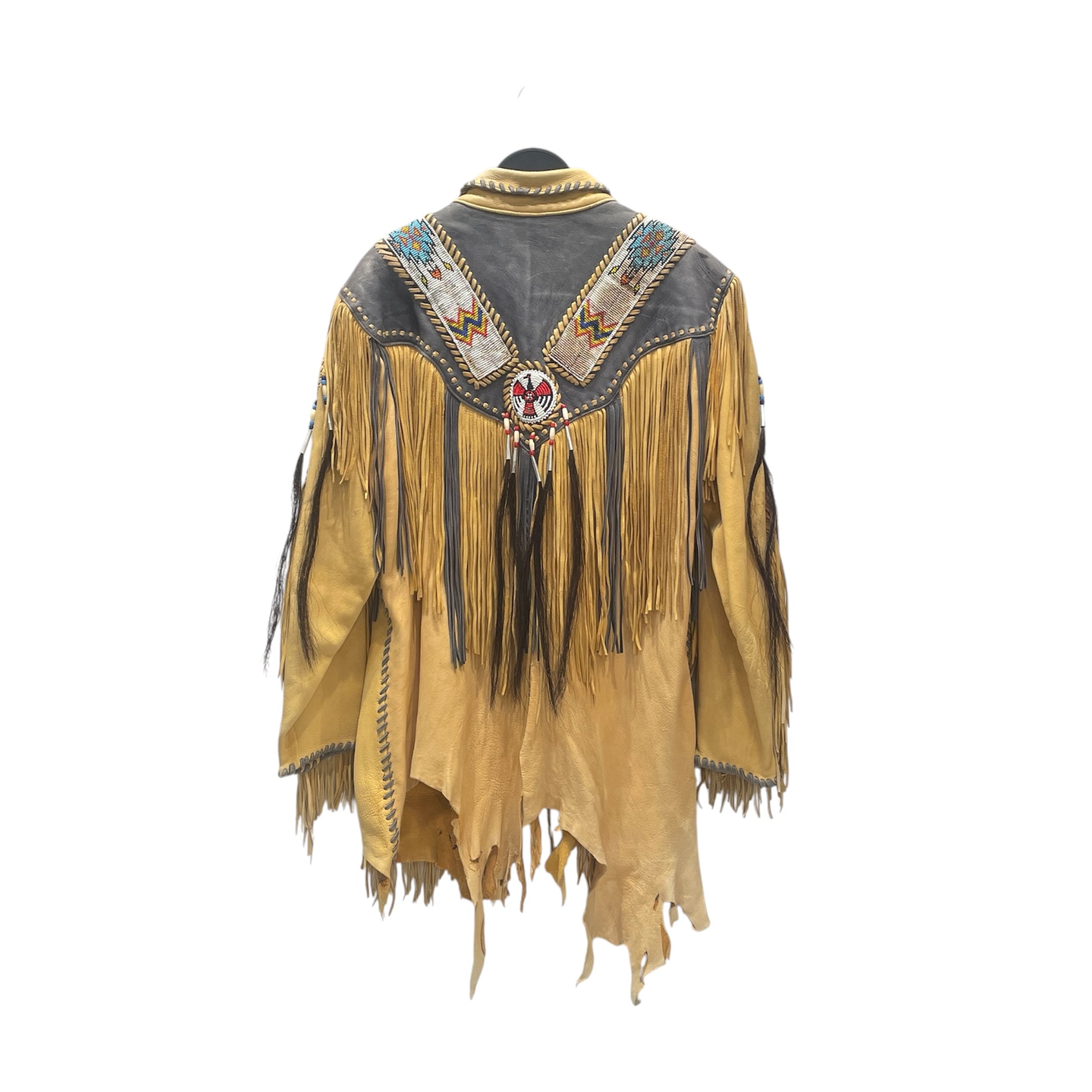 Vintage/Leather Jkt/Leather/CRM/DEERSKIN BEADED TASSEL view 2
