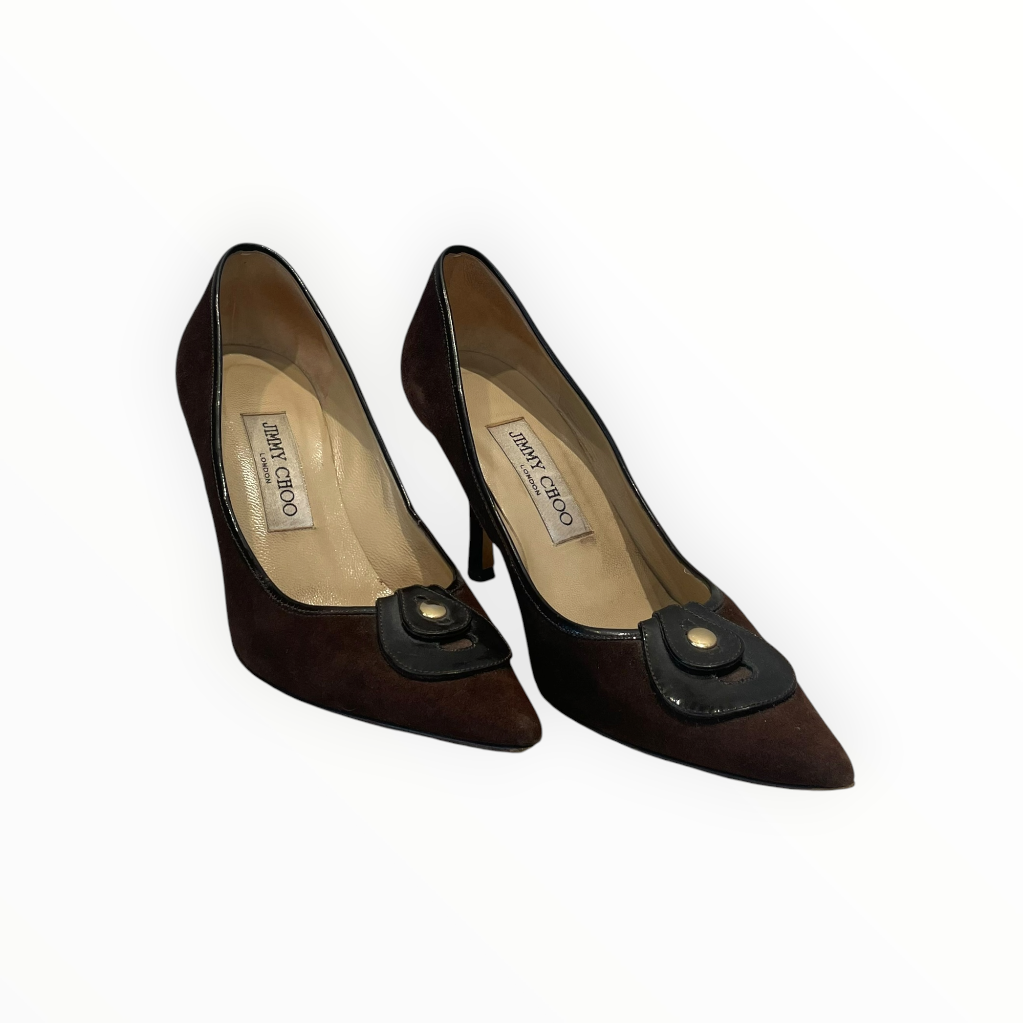 JIMMY CHOO/Heels/EU 36.5/Suede/BRW/POINTED TOE view 1