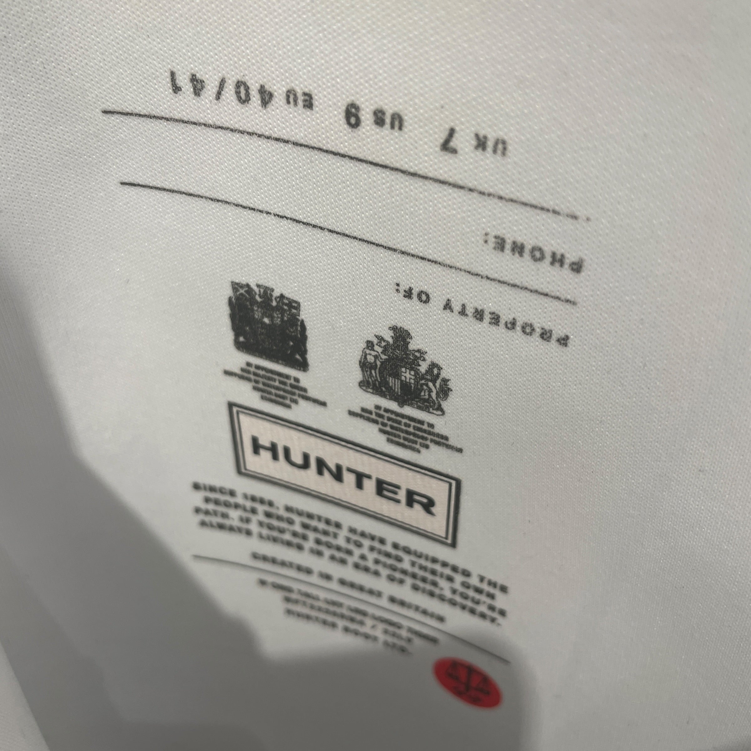 HUNTER/Boots/US 9/WHT/ view 4