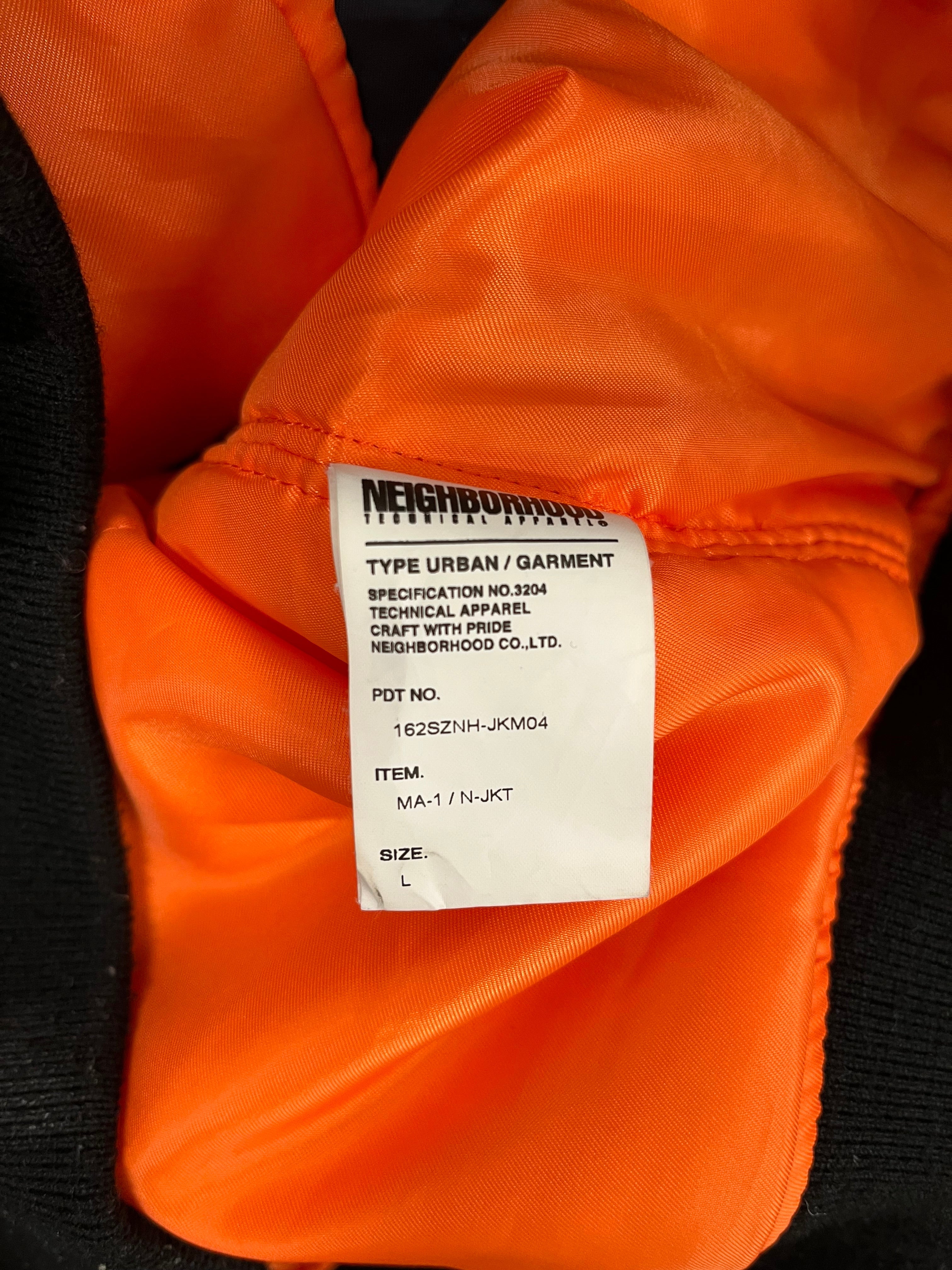 NEIGHBORHOOD/Flight Jkt/L/Nylon/NVY/thinsulate orange inner view 5