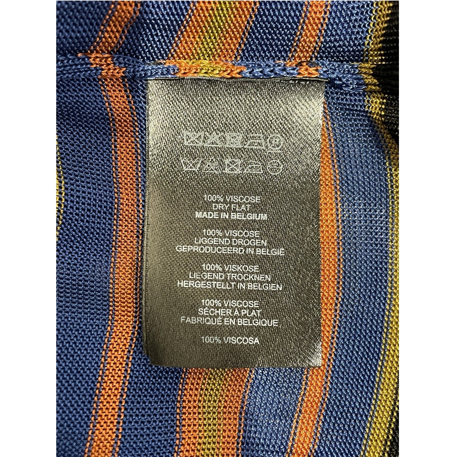 DRIES VAN NOTEN/SL Blouse/XL/Stripe/BLK/orange blue striped view 4