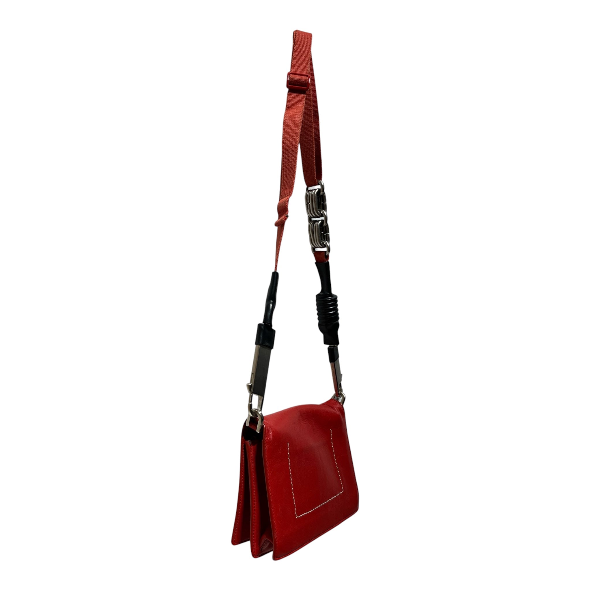 Rick Owens/Cross Body Bag/Leather/RED/ view 5