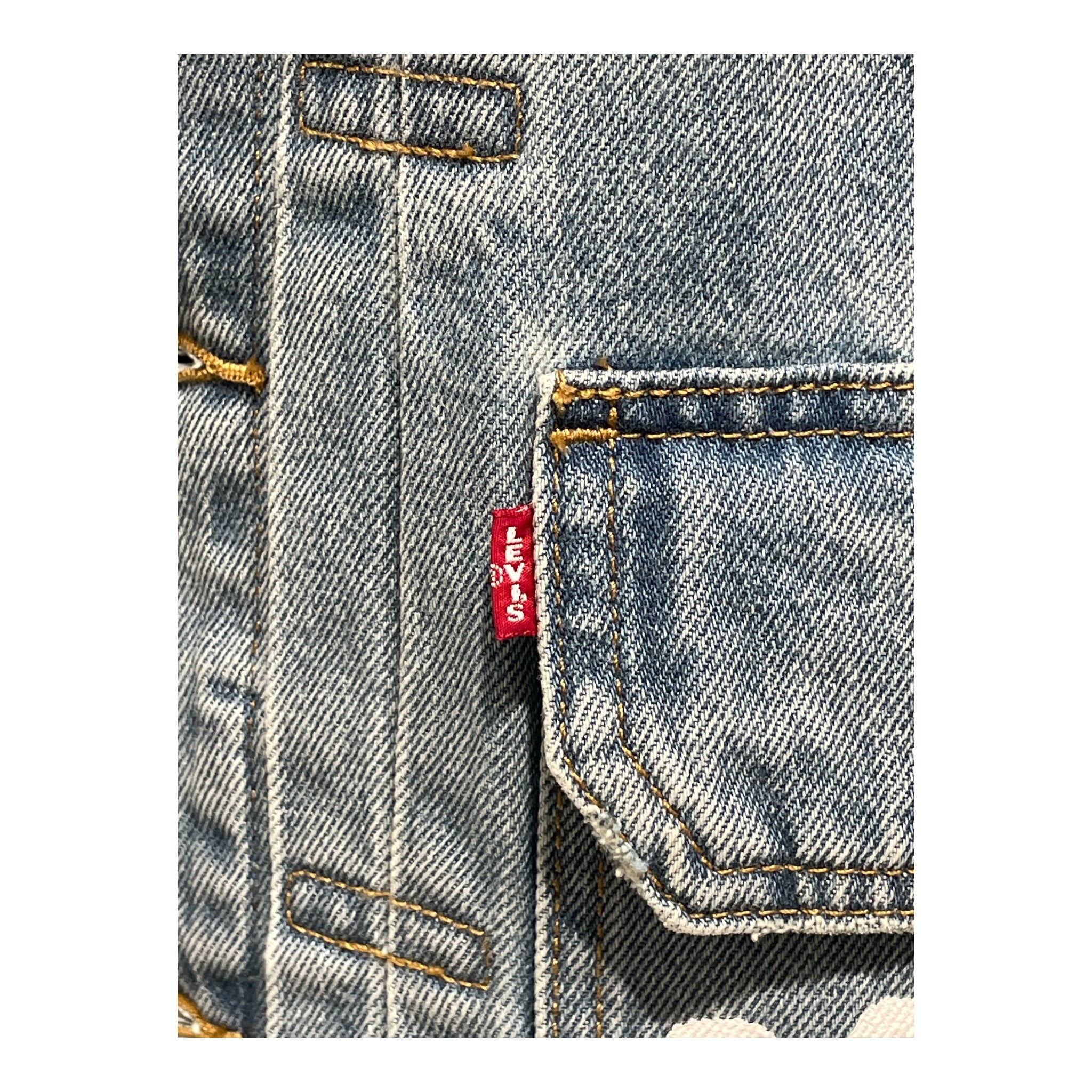 DENIM TEARS/Levi's/Denim Jkt/M/Denim/BLU/All Over Print/Wreath Print Type 2 Jacket view 6